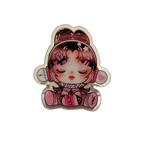 Limited edition-Large/Medium Magnetic Clips Kawaii girl acrylic