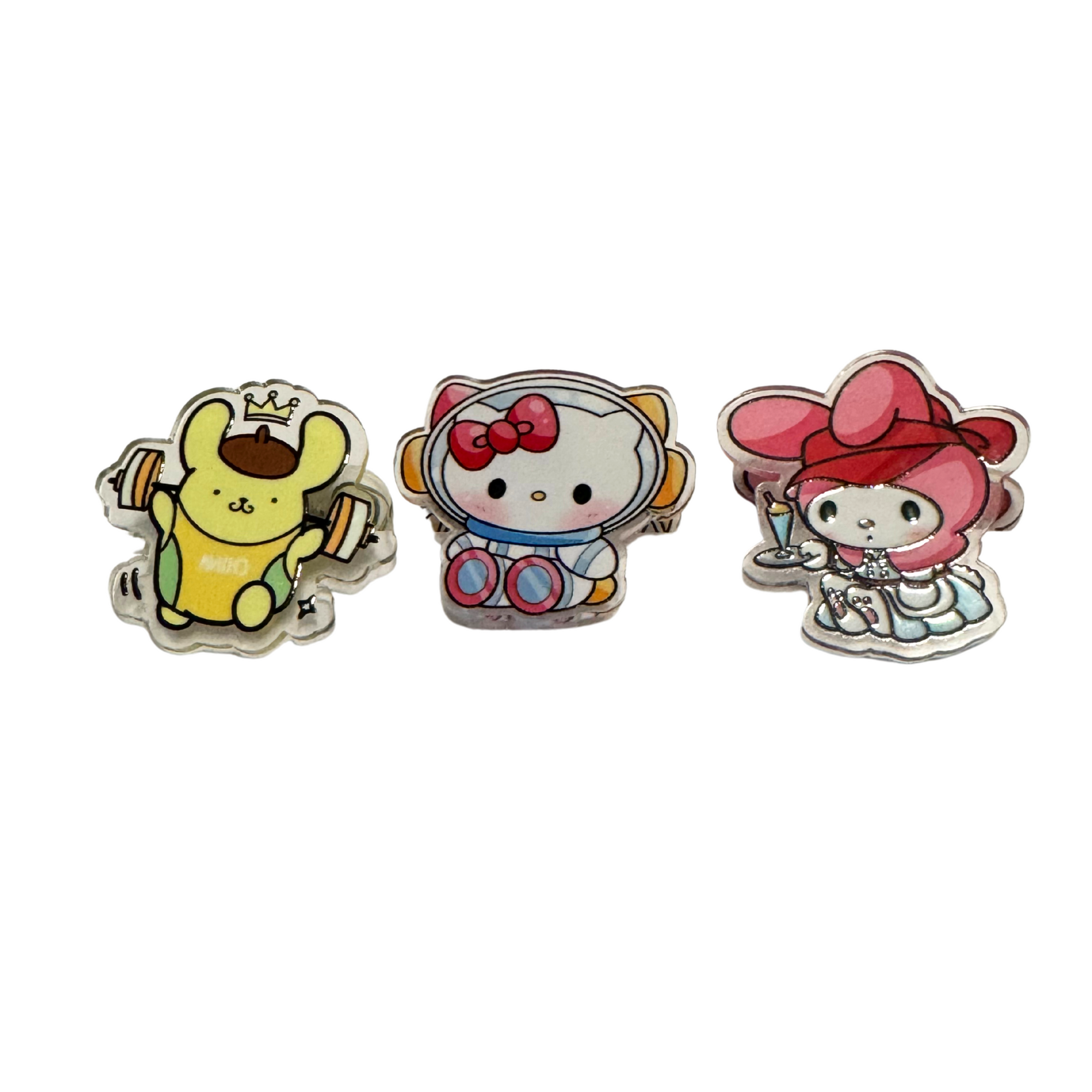Limited edition-Acrylic Clips 3 Pcs-Kawaii #3