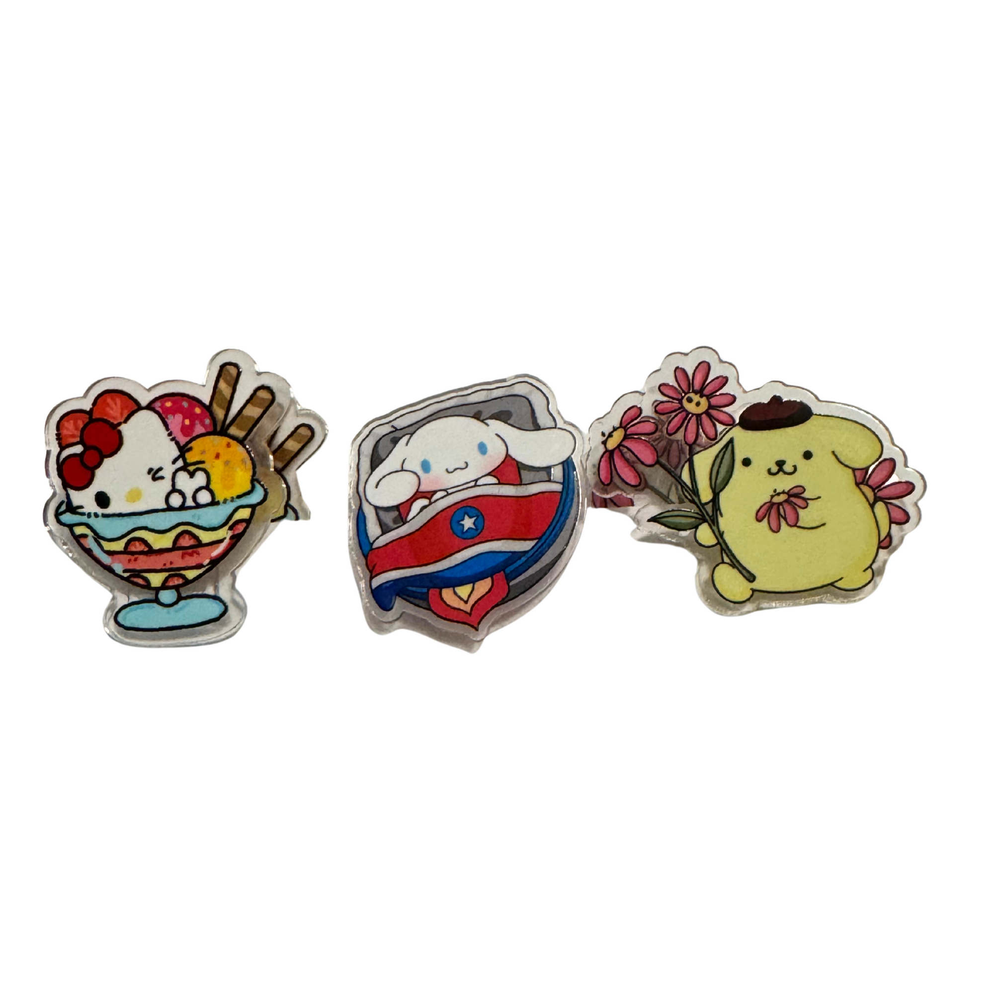 Limited edition-Acrylic Clips 3 Pcs-Kawaii #4