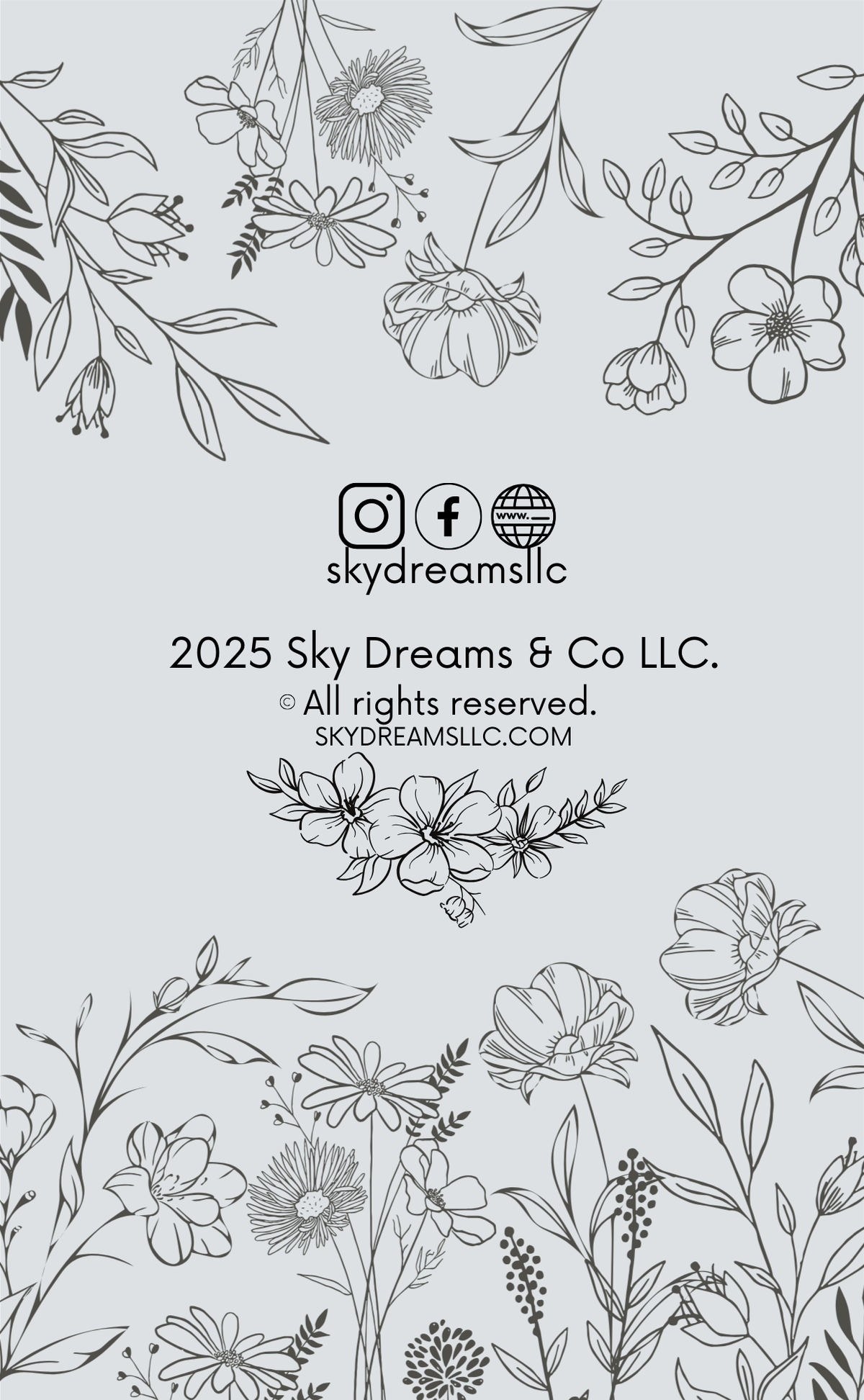 Vinyl cover travelers notebook-"Travel Journal florals"