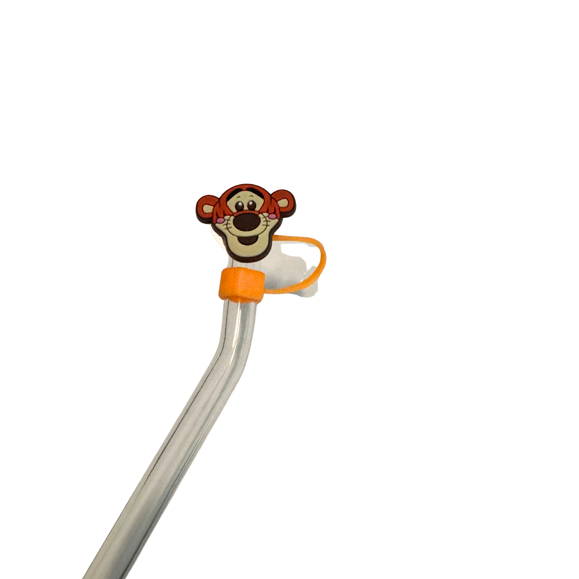 Limited edition-Silicone Straw topper-Orange Tiger