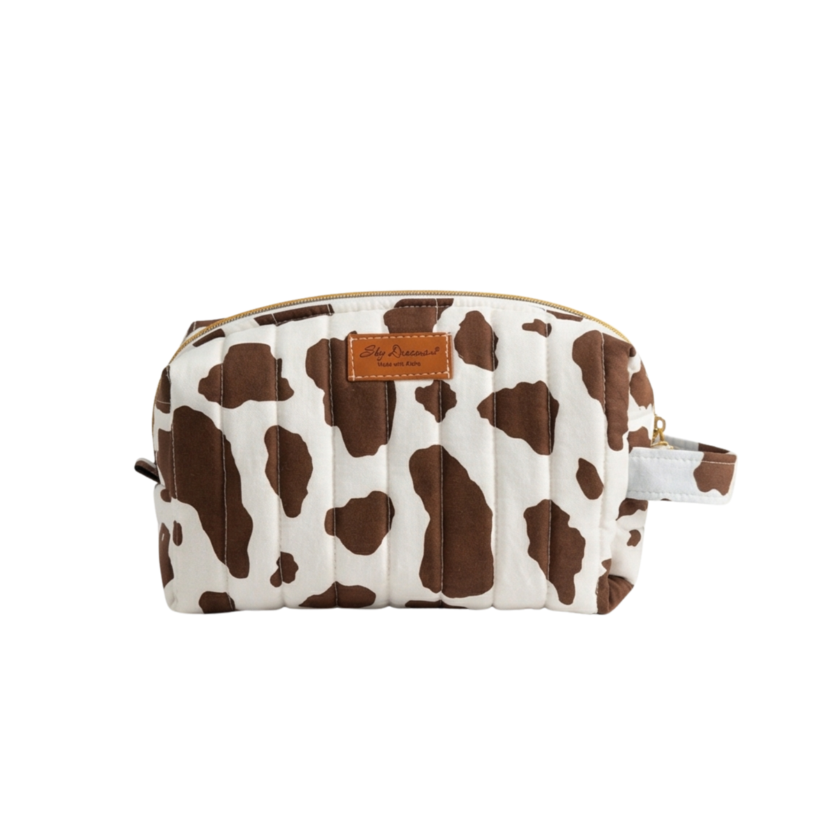 Large Cosmetic/Toiletry bag-Lone Star cowhide