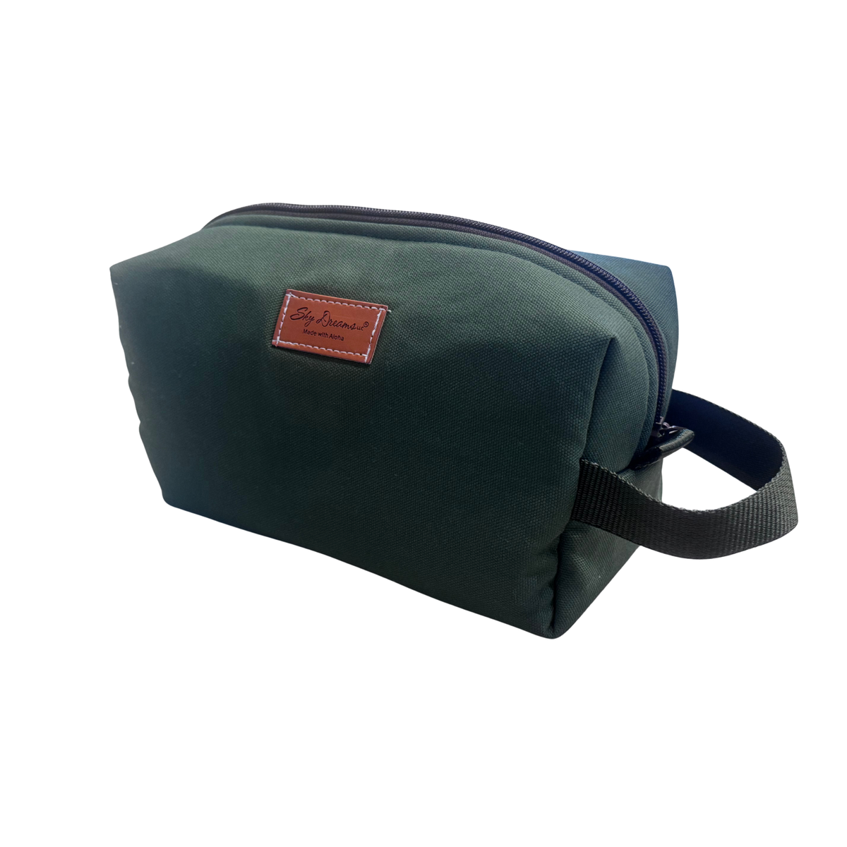 Large jet set cosmetic/toiletry bag-Hunter Green