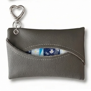 Travel Tissue Holder Bag Charm – Grey