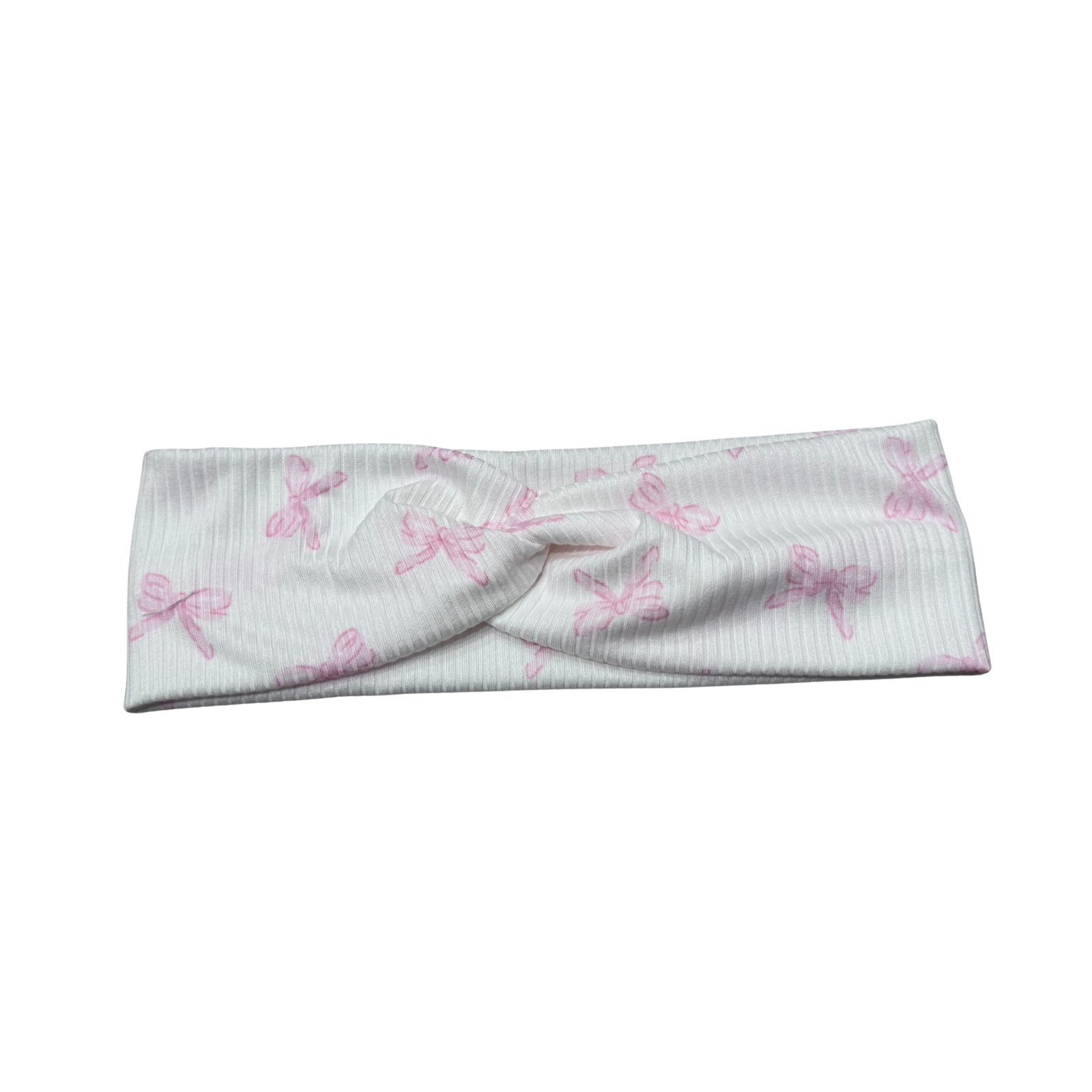Halo Haus twisted headband-Small pink bows