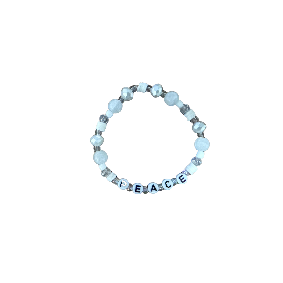 Violet&#39;s Sparkle shop-Large bracelet w/ charm-White peace