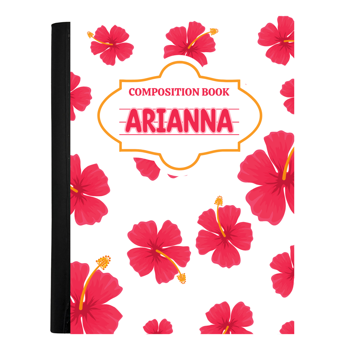 Personalized composition/Travel composition notebooks-Red Pua Aloalo