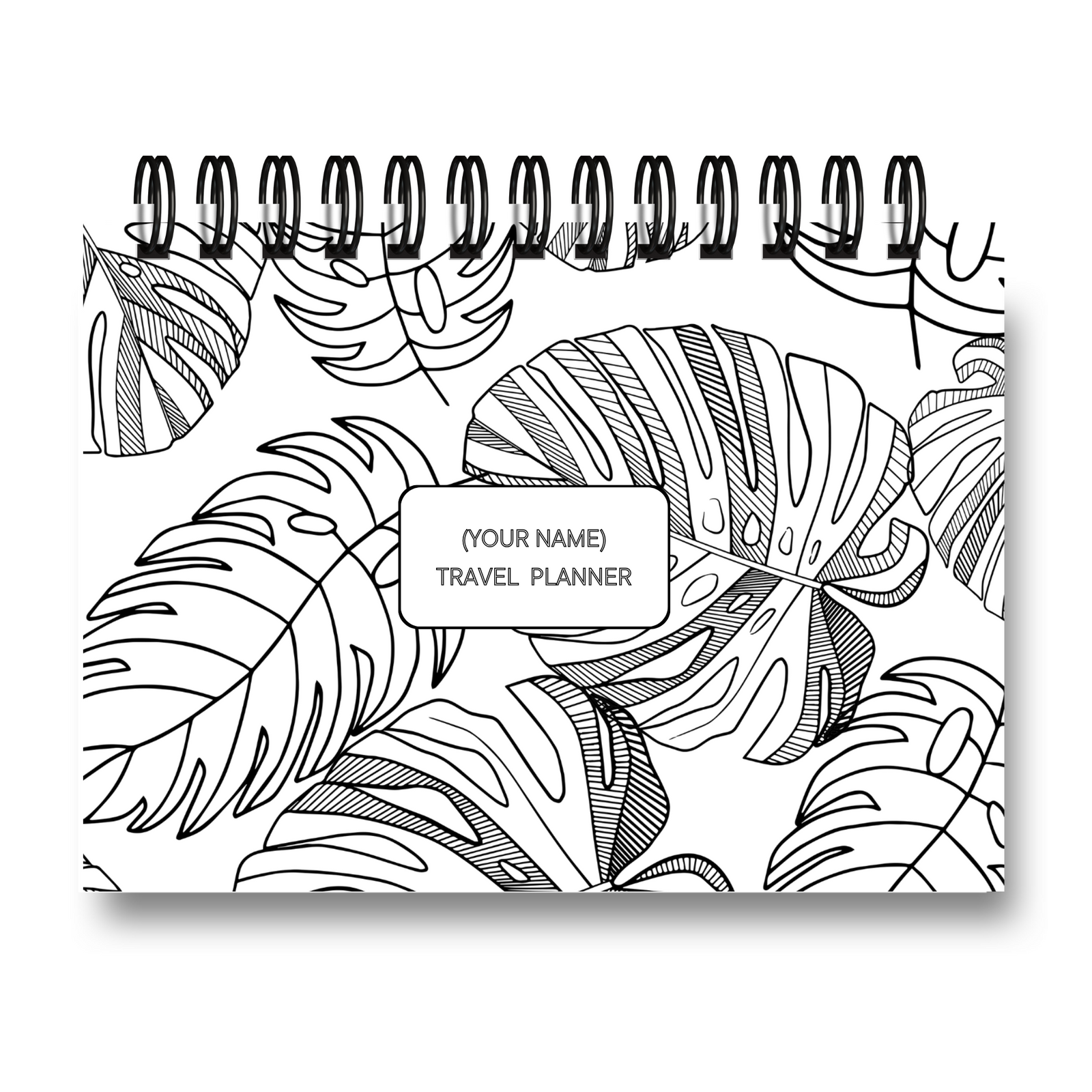 Travel Planner Journal-Large Monstera Scattered