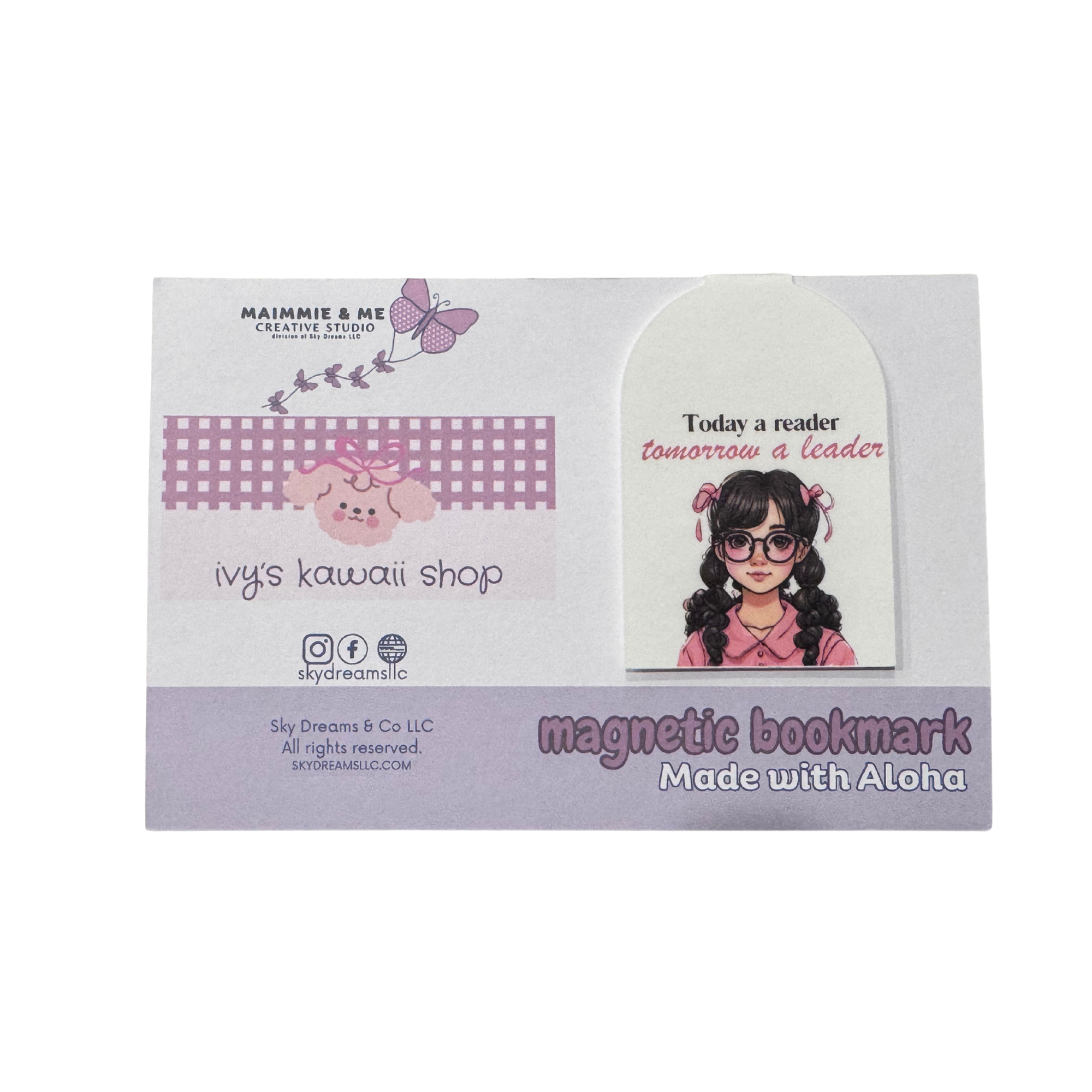 Magnetic bookmark-Today a reader-tomorrow a leader