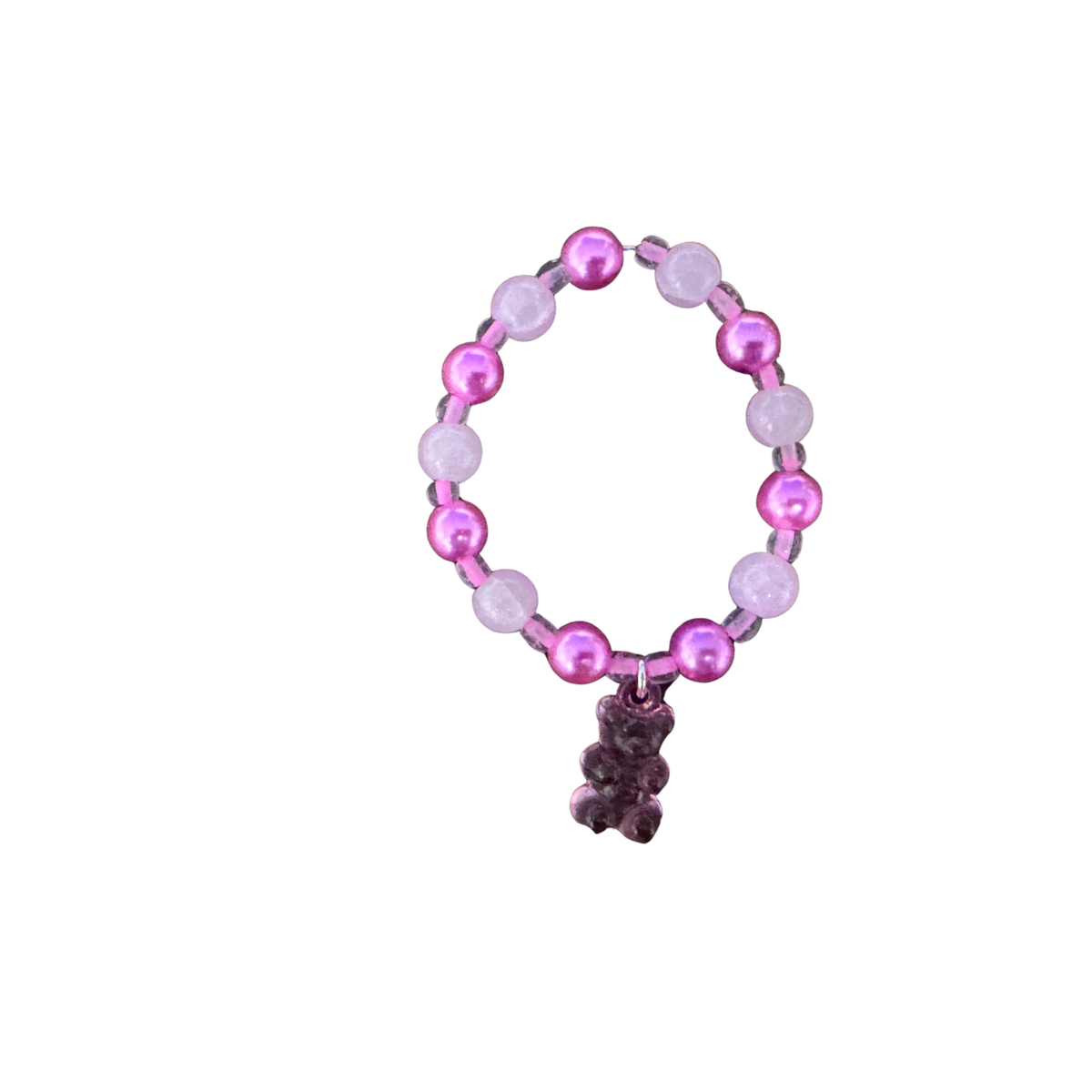 Violet&#39;s Sparkle shop-Bracelet bracelet w/ charm-Pink bear