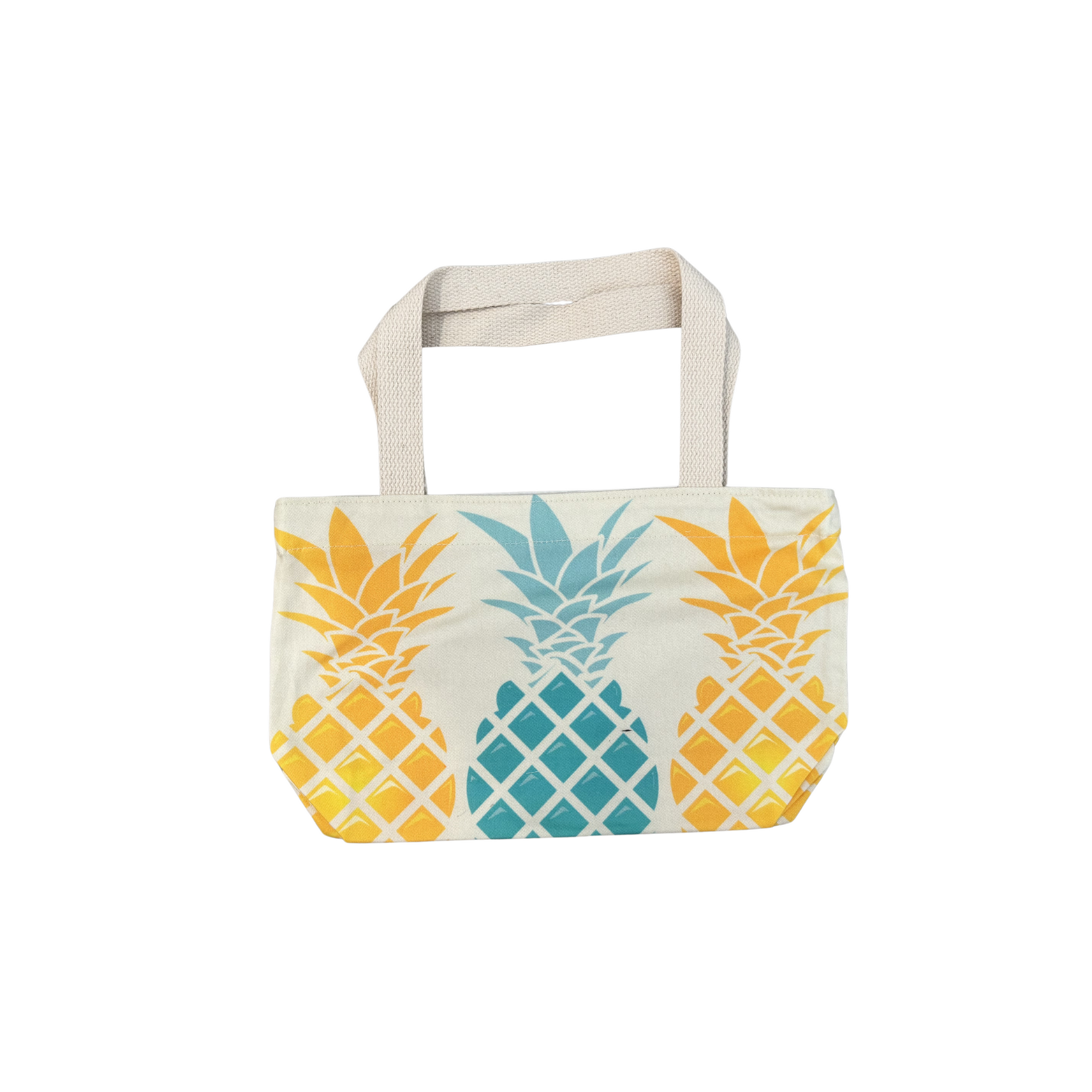 Small Tote Bag-Pineapple Trio