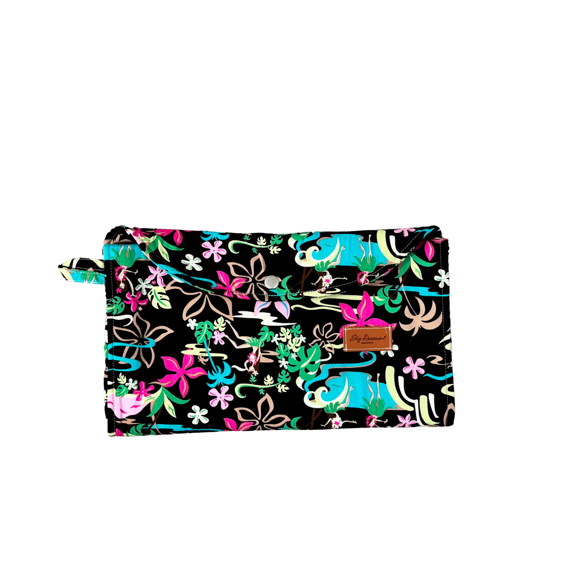 Nevaeh Travel Changing Mat-Hula Wahine Black