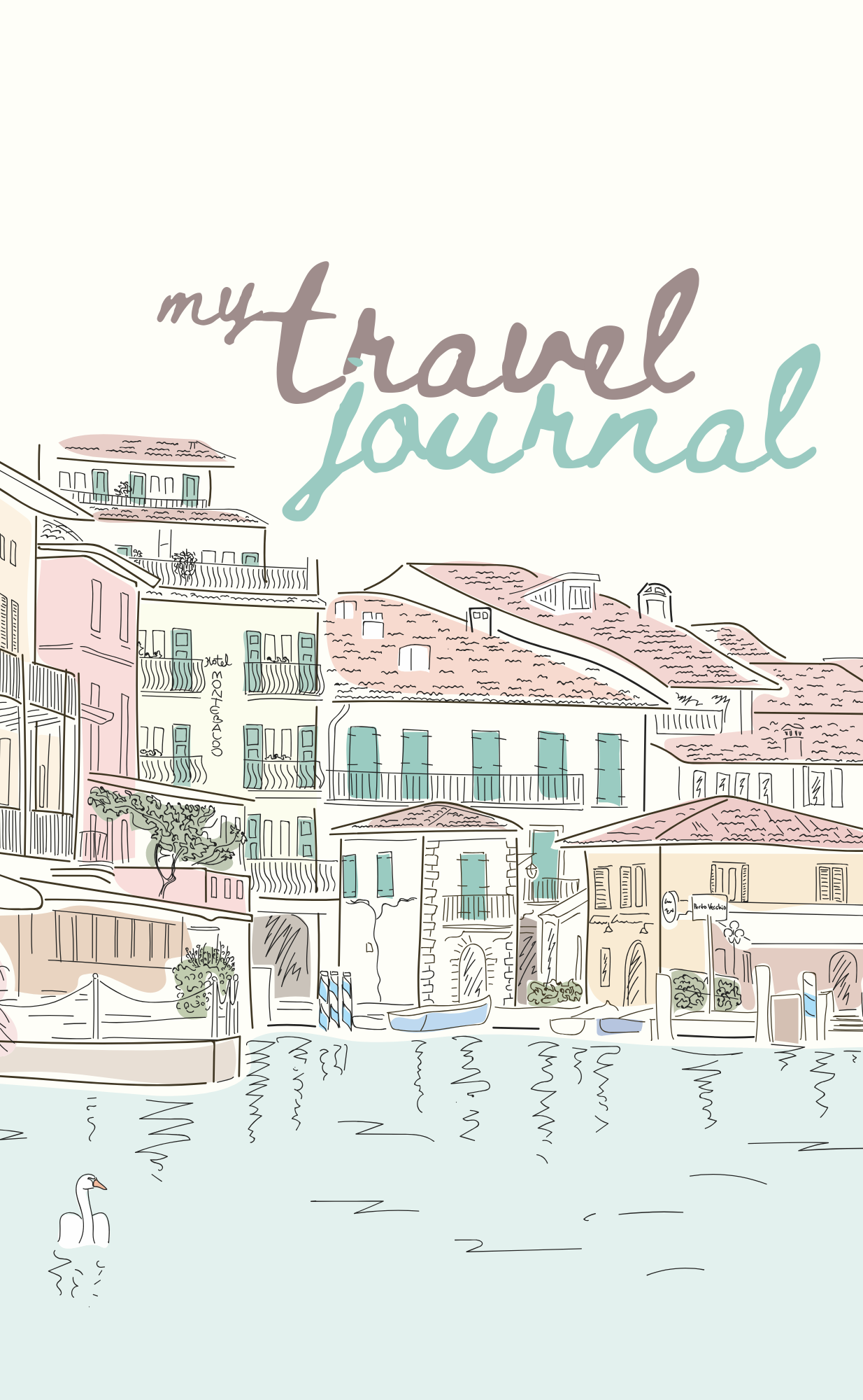 Vinyl cover travelers notebook-"My Travel journal"