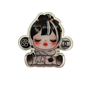 Limited edition-Large/Medium Magnetic Clips Kawaii girl acrylic