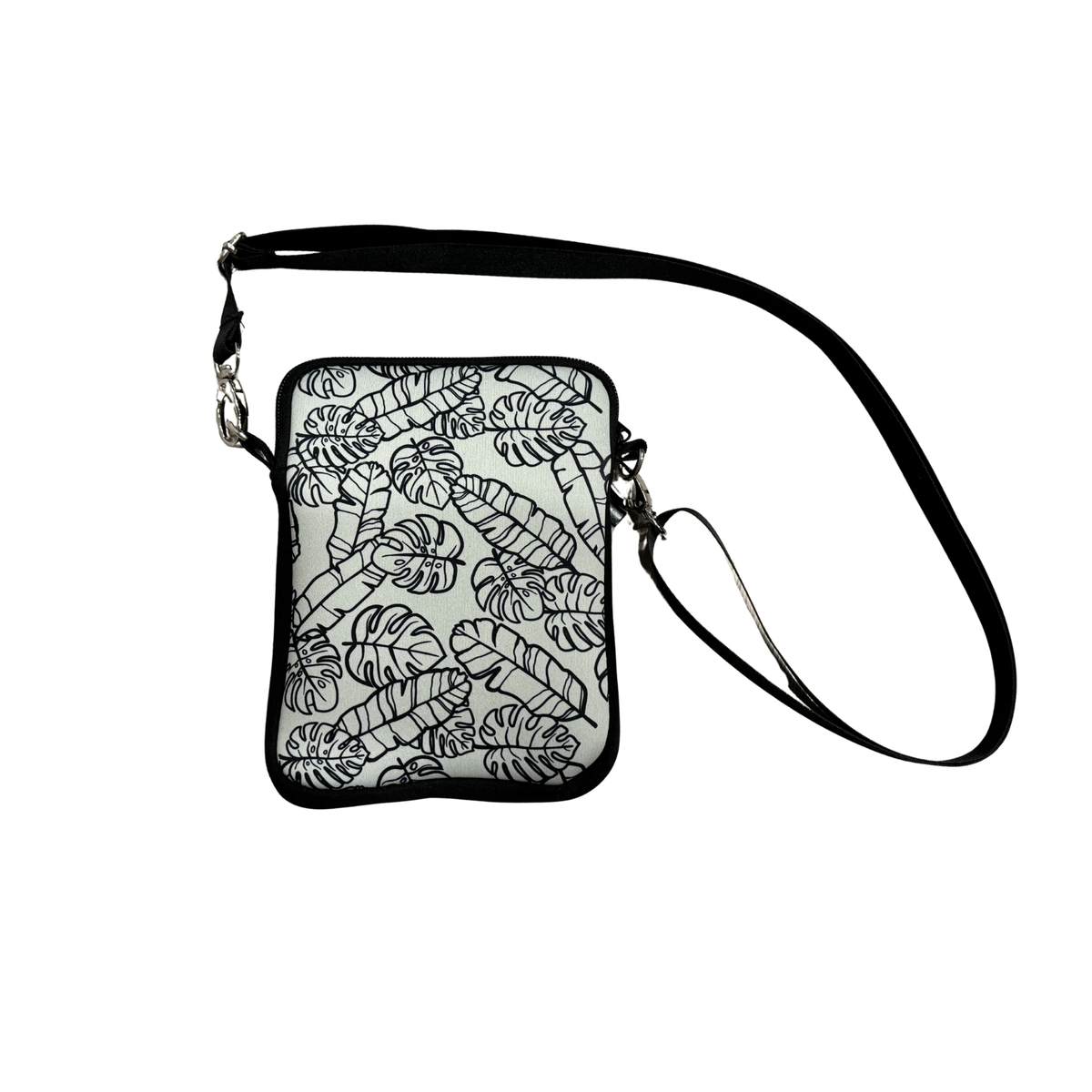 Neoprene Crossbody travel sling-Na Lau Aloha Beige