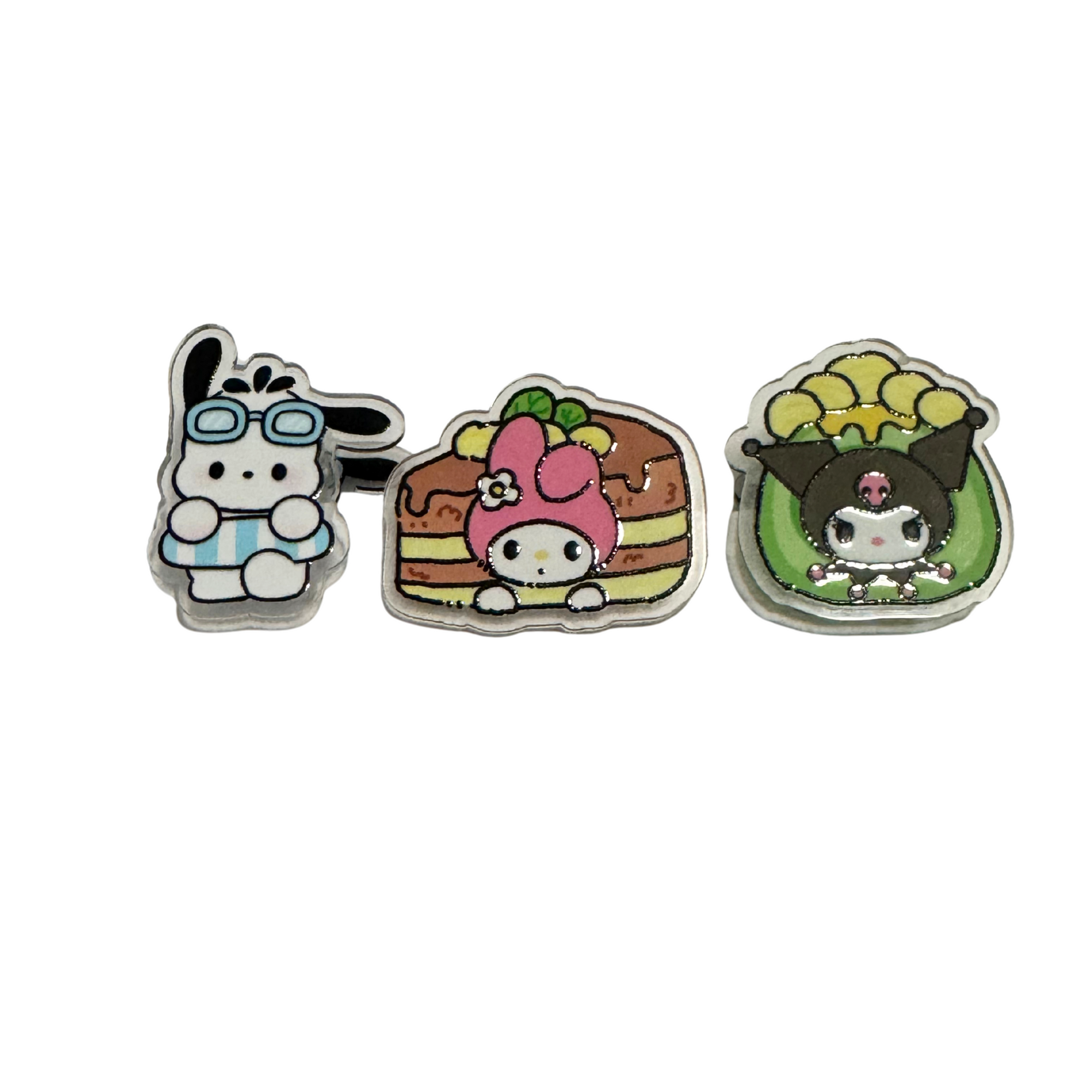Limited edition-Acrylic Clips 3 Pcs-Kawaii #5
