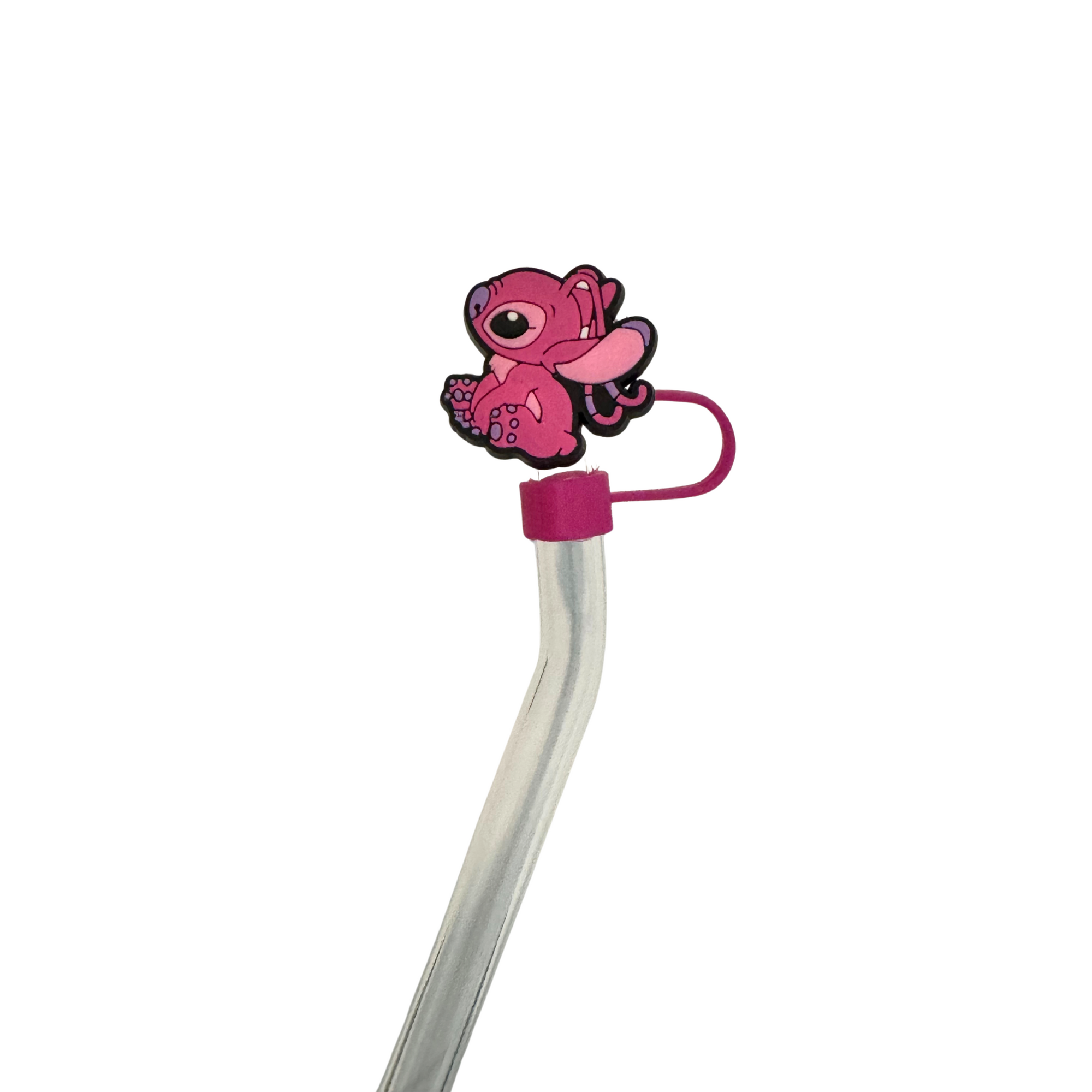 Limited edition-Silicone Straw topper-Pink Monster