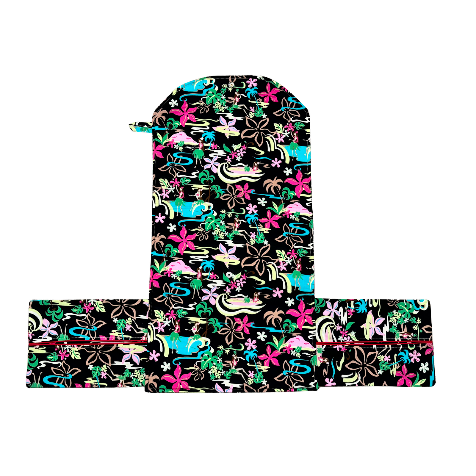 Nevaeh Travel Changing Mat-Hula Wahine Black