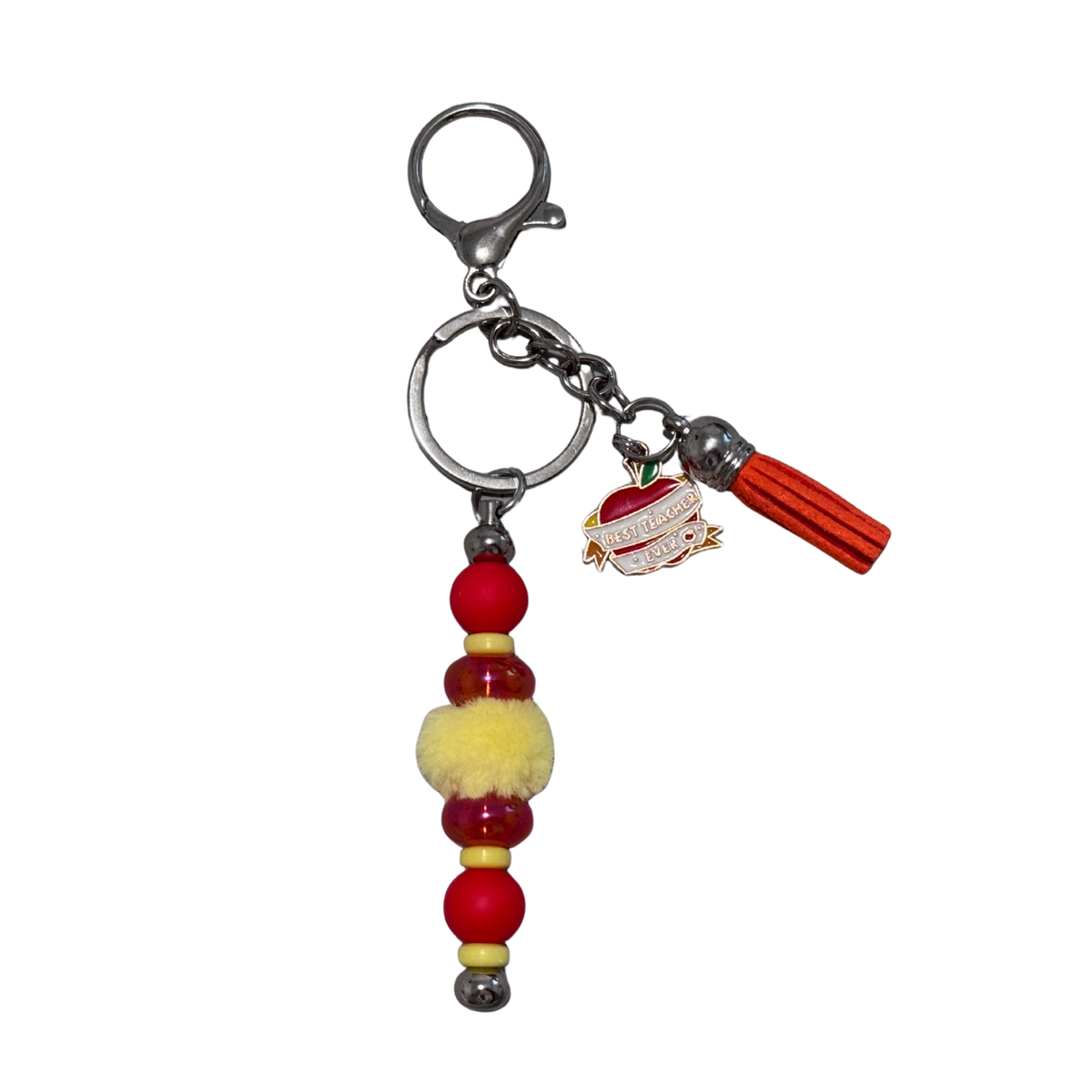 Violet&#39;s Sparkle shop-Beaded keychain best teacher ever