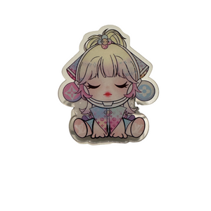 Limited edition-Large/Medium Magnetic Clips Kawaii girl acrylic