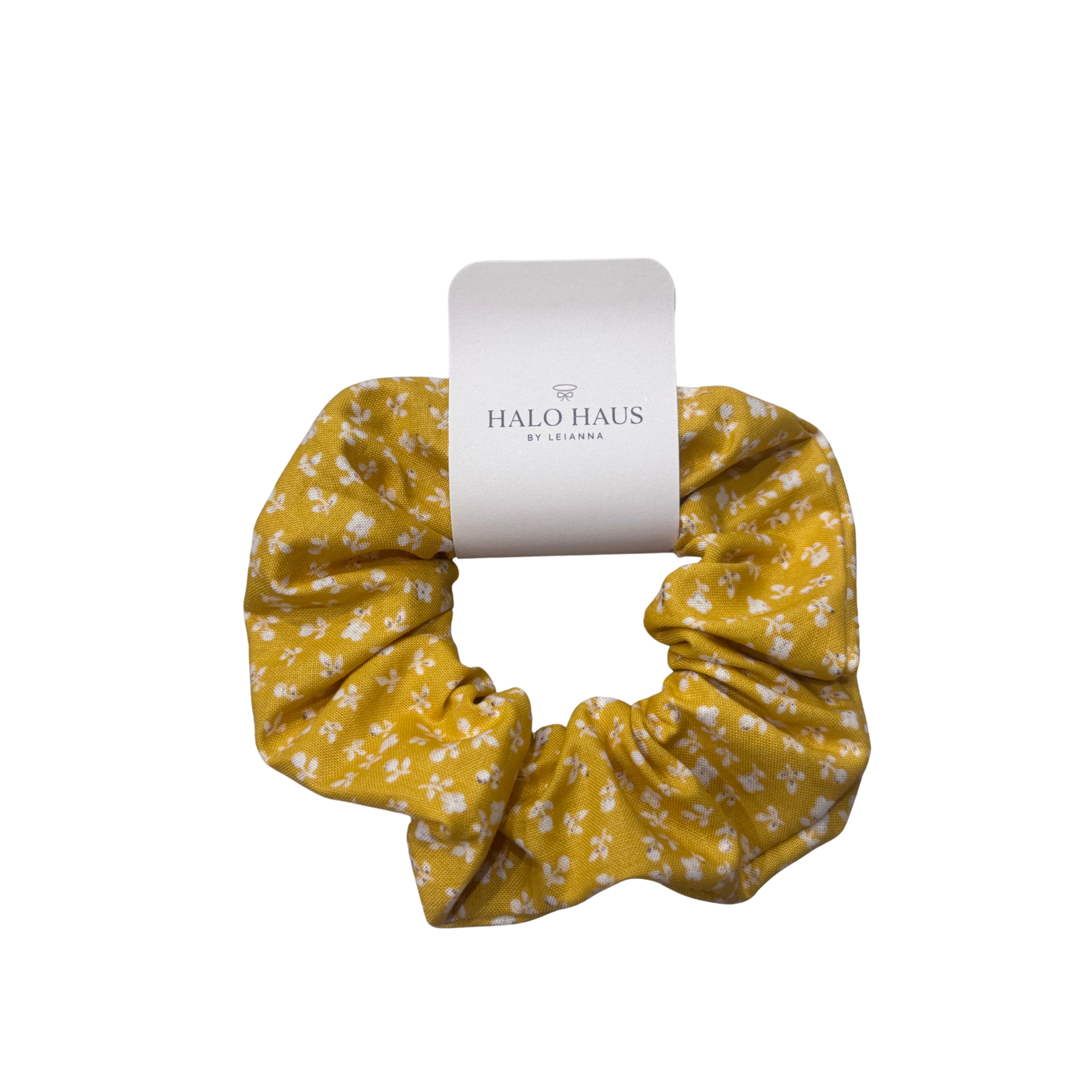 Halo Haus scrunchies-Mustard Mini flowers