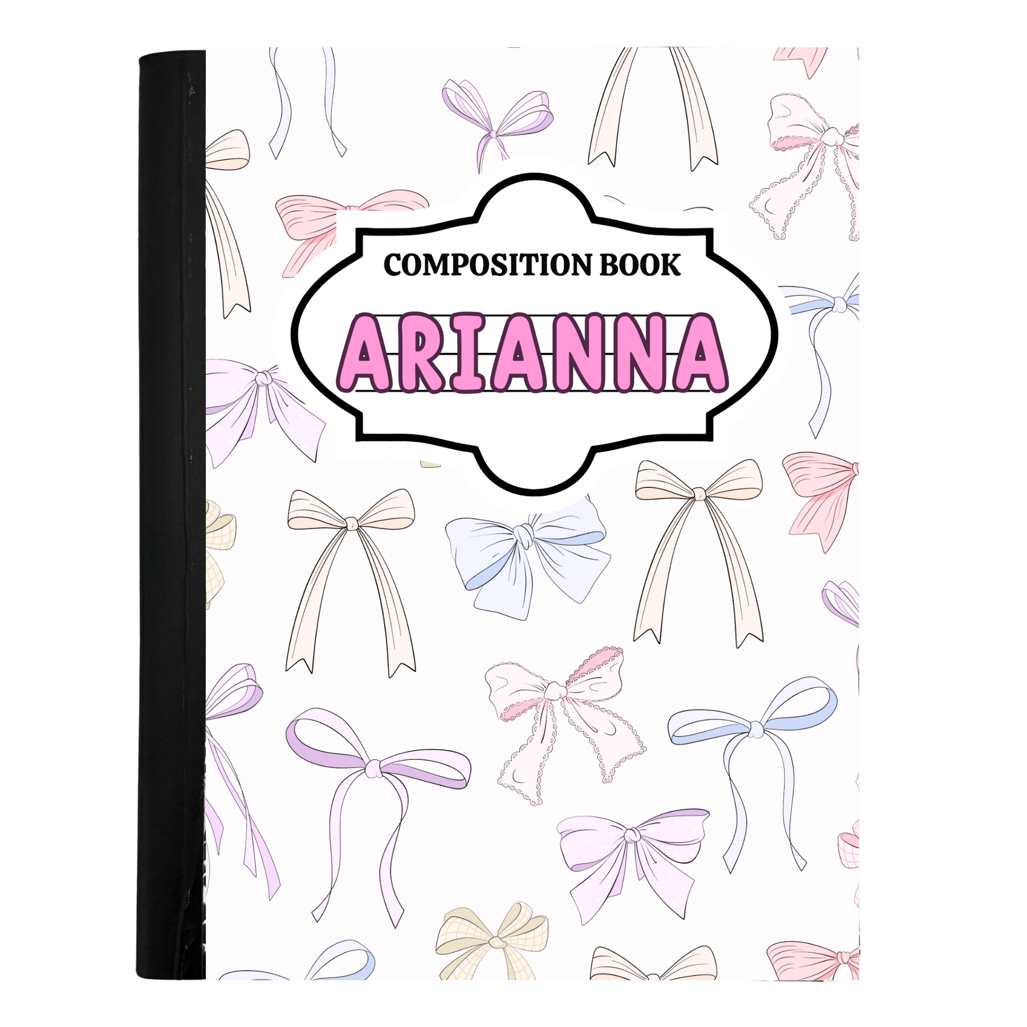 Personalized composition/Travel composition notebooks-Bows