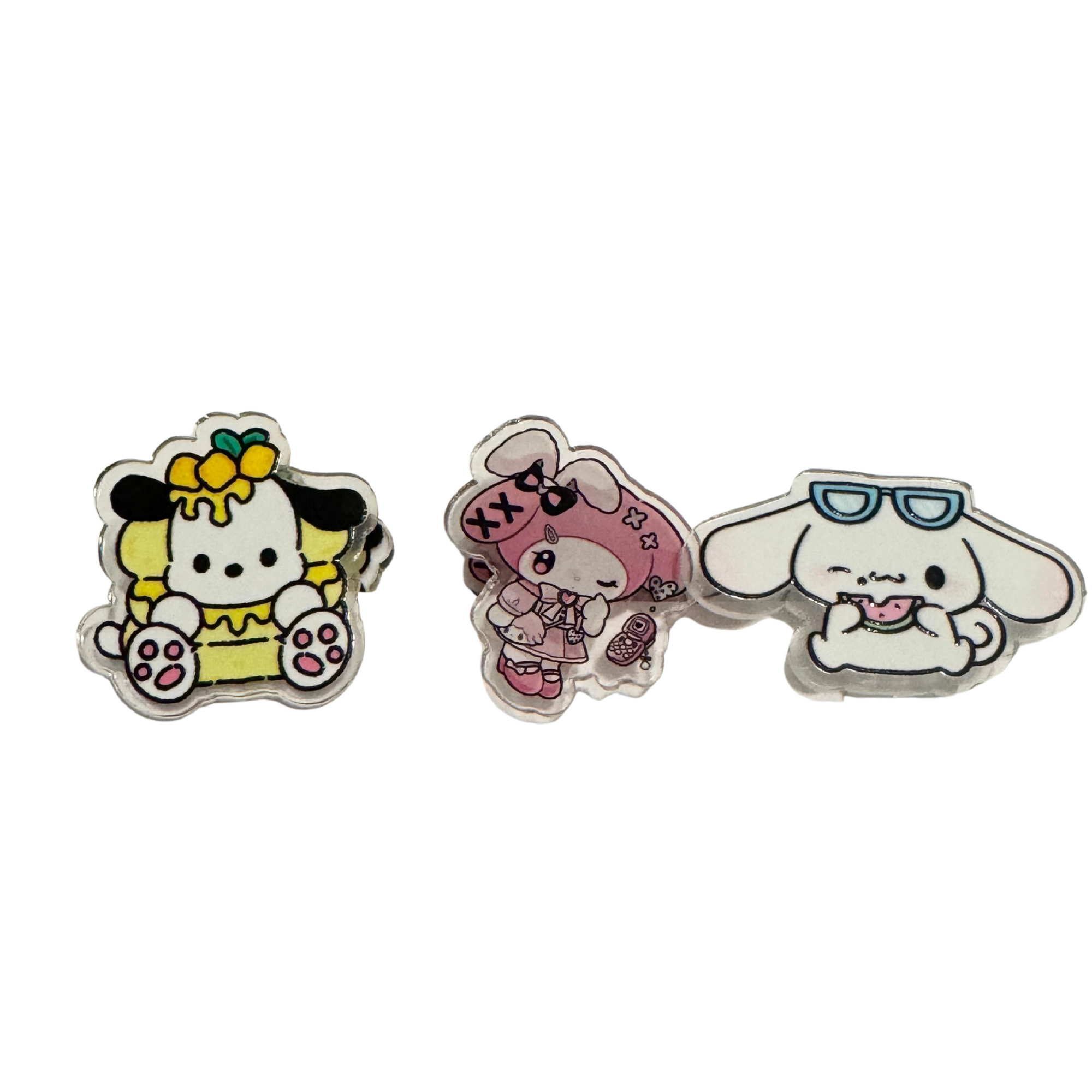 Limited edition-Acrylic Clips 3 Pcs-Kawaii #8