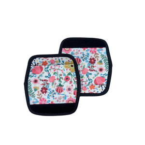 Neoprene Luggage Handle Wrap Set – Flowers & Butterflies