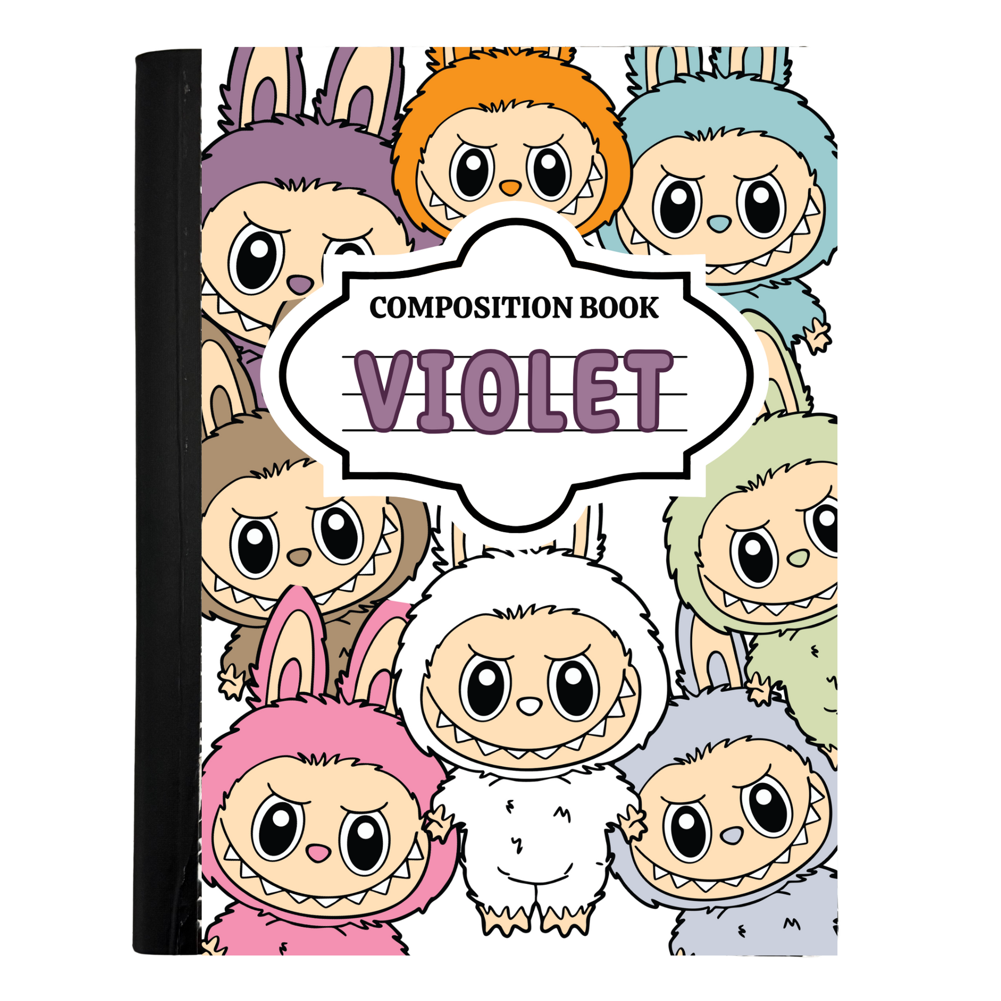 Personalized composition/Travel composition notebooks-Colorful Monster