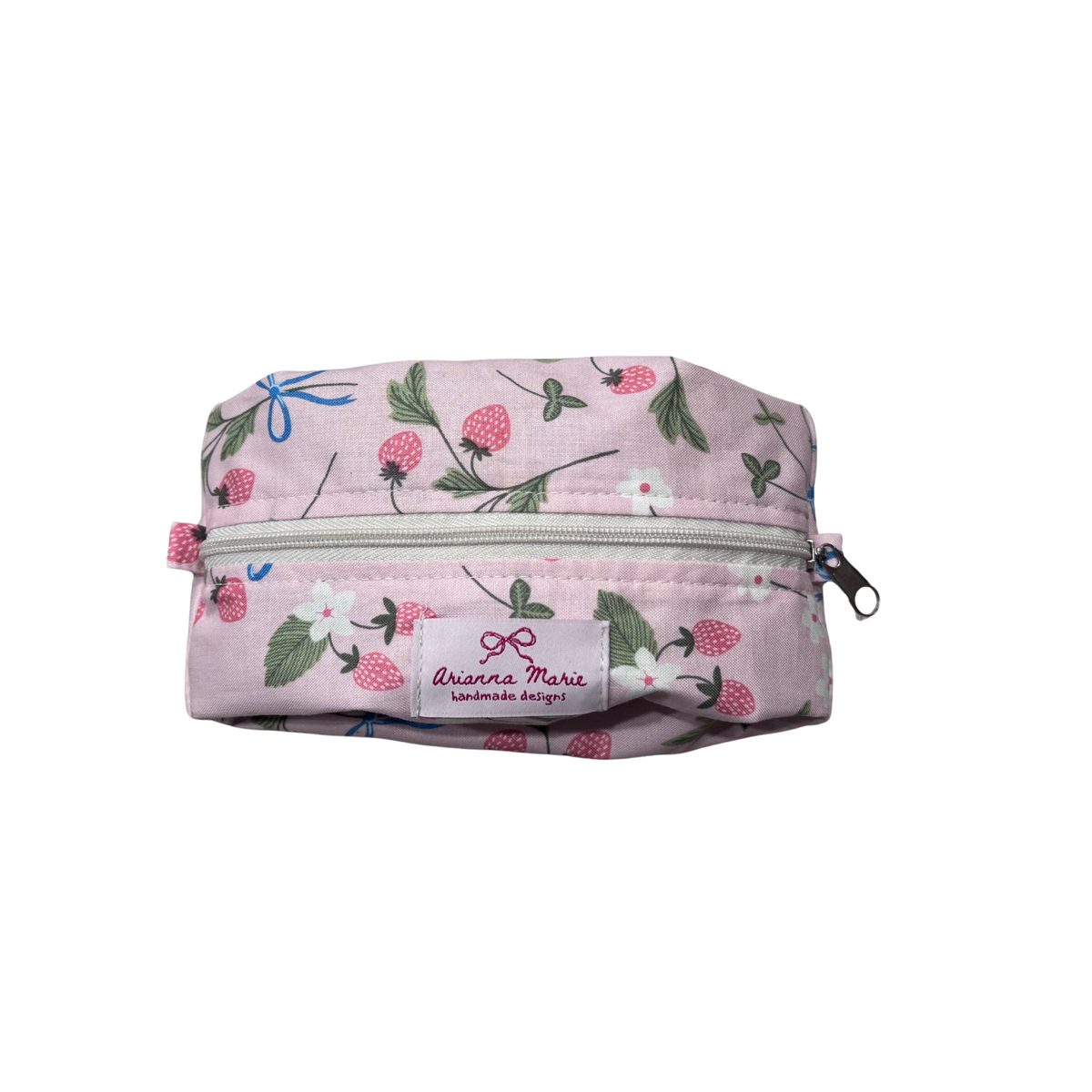 Arianna Marie Pencil/brush pouch-Strawberry fields