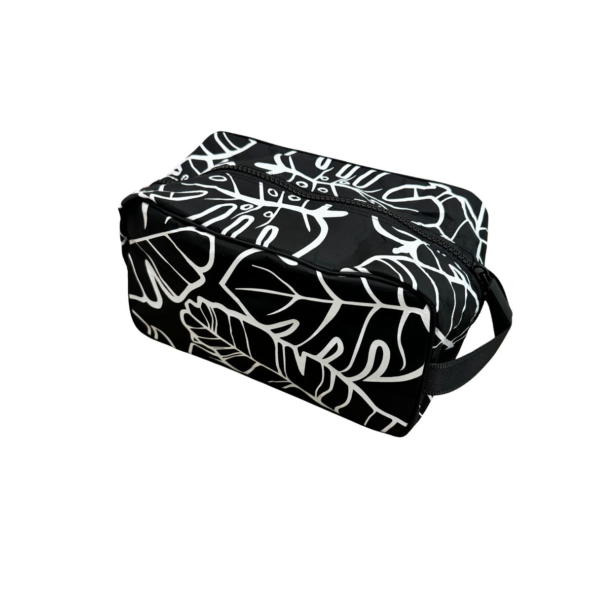 Waterproof Dopp kit-Na Lau aloha Black with leaves