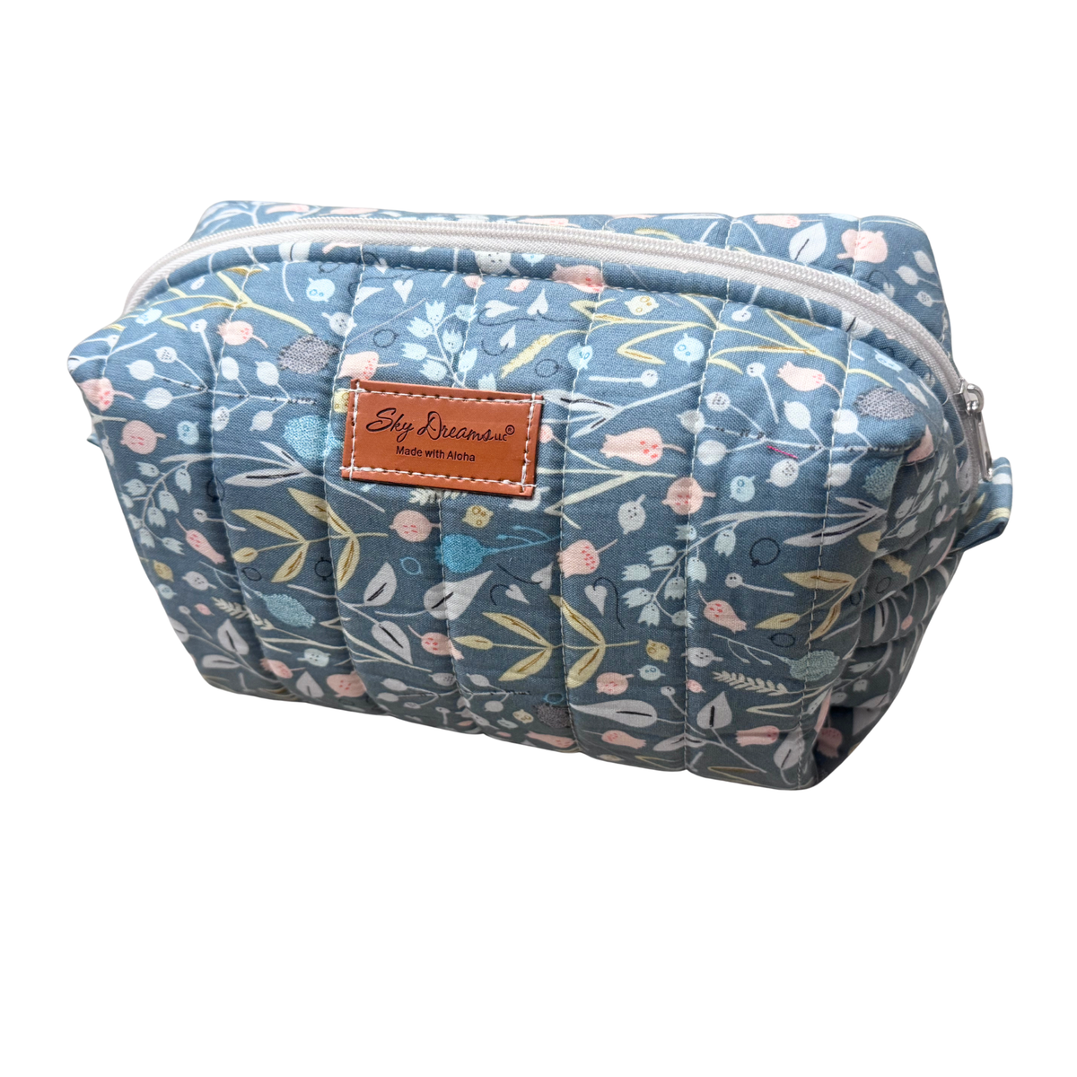 Large jet set cosmetic/toiletry bag-Floral tulips