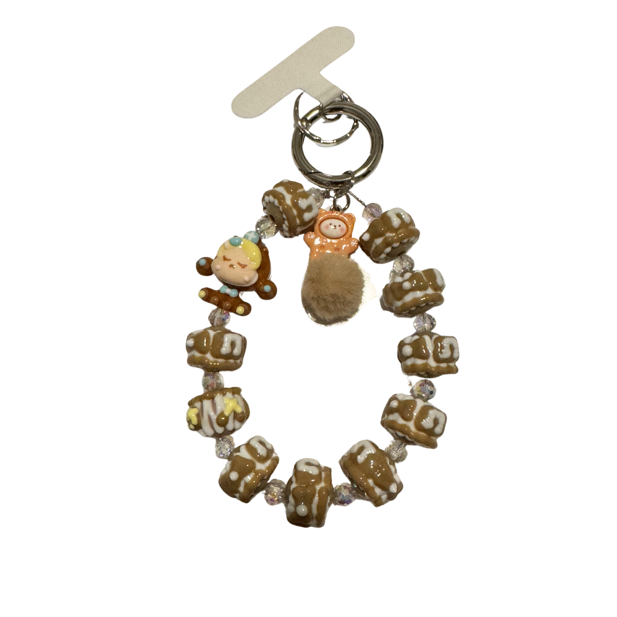 Limited edition-Phone/Key Chain wristlet strap Beads and charms-Design 12