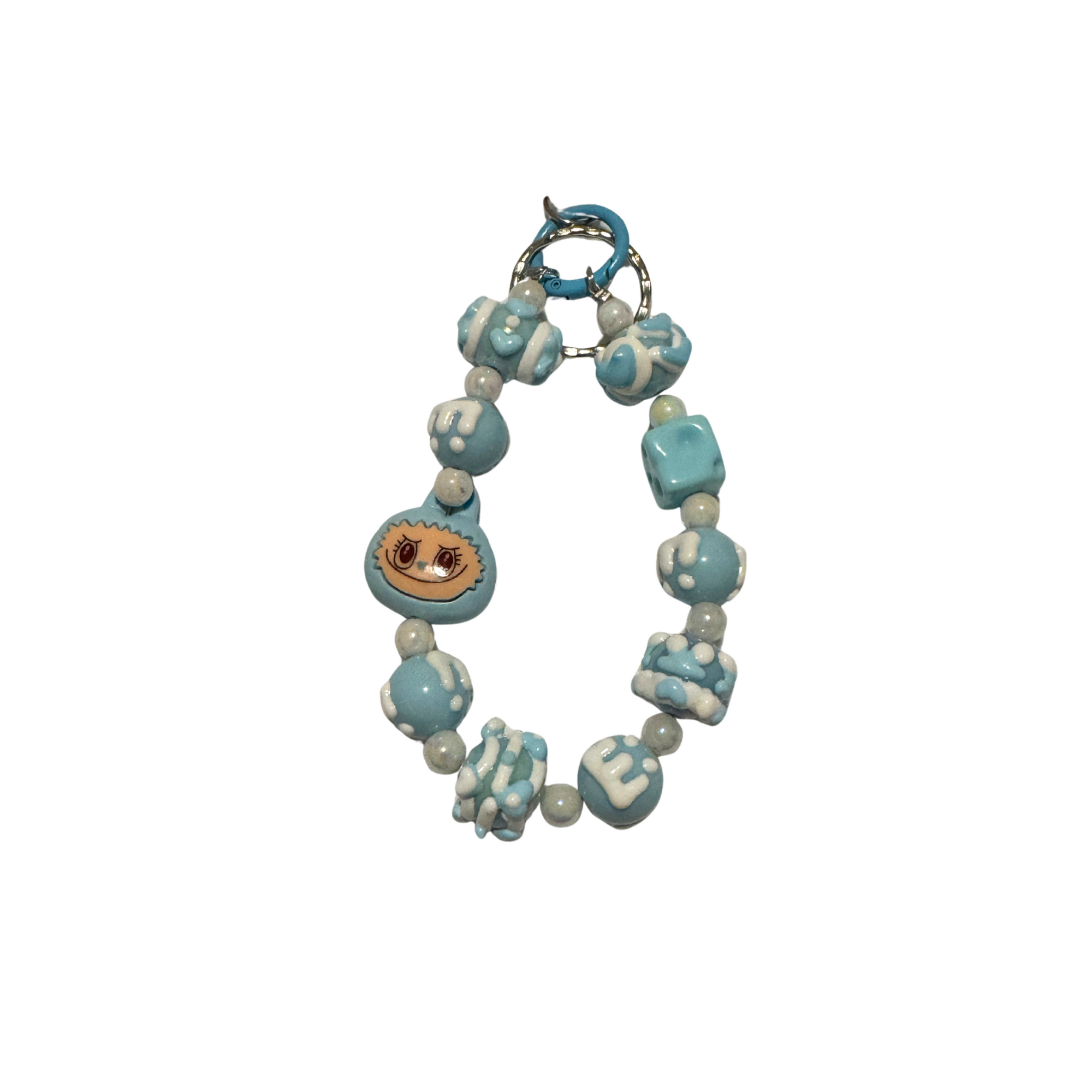 Limited edition-Phone/Key Chain wristlet strap Beads and charms-Design 5