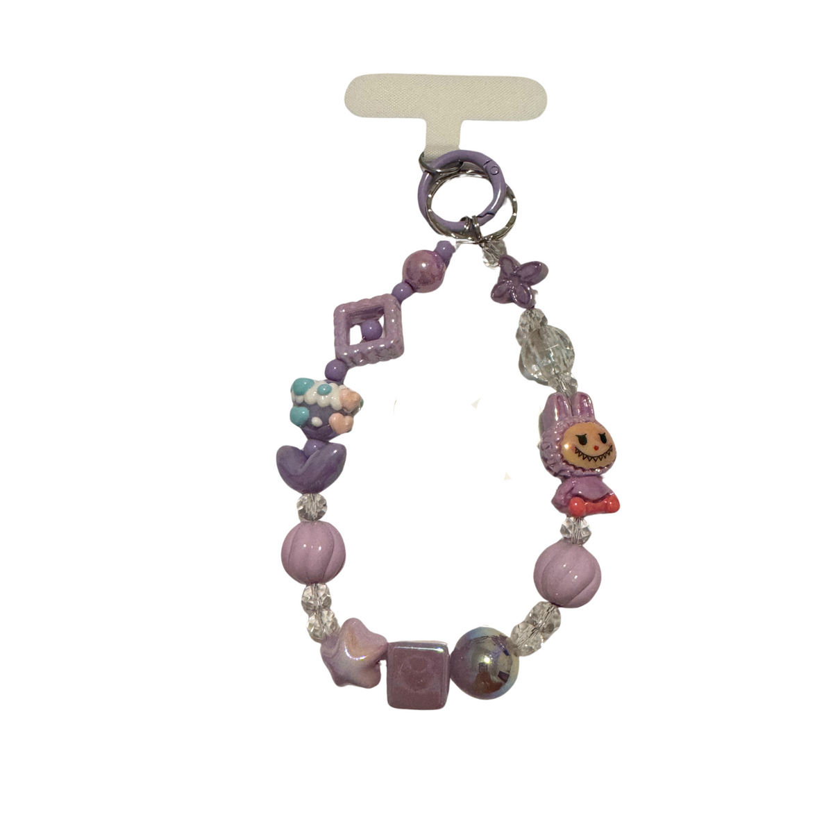 Limited edition-Phone/Key Chain wristlet strap Beads and charms-Design 7