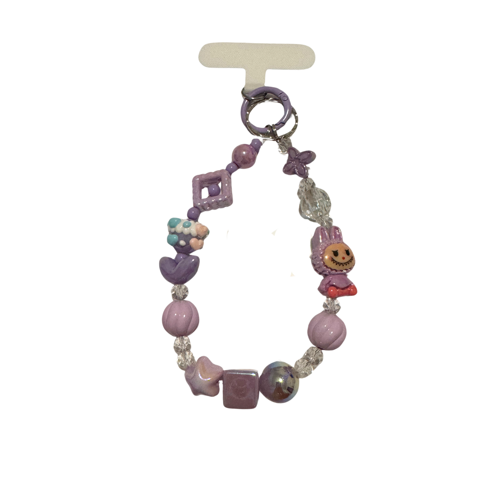 Limited edition-Phone/Key Chain wristlet strap Beads and charms-Design 7