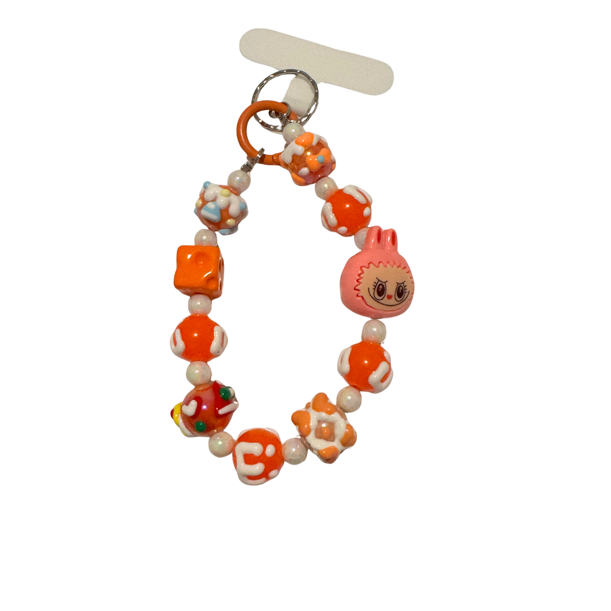 Limited edition-Phone/Key Chain wristlet strap Beads and charms-Design 4