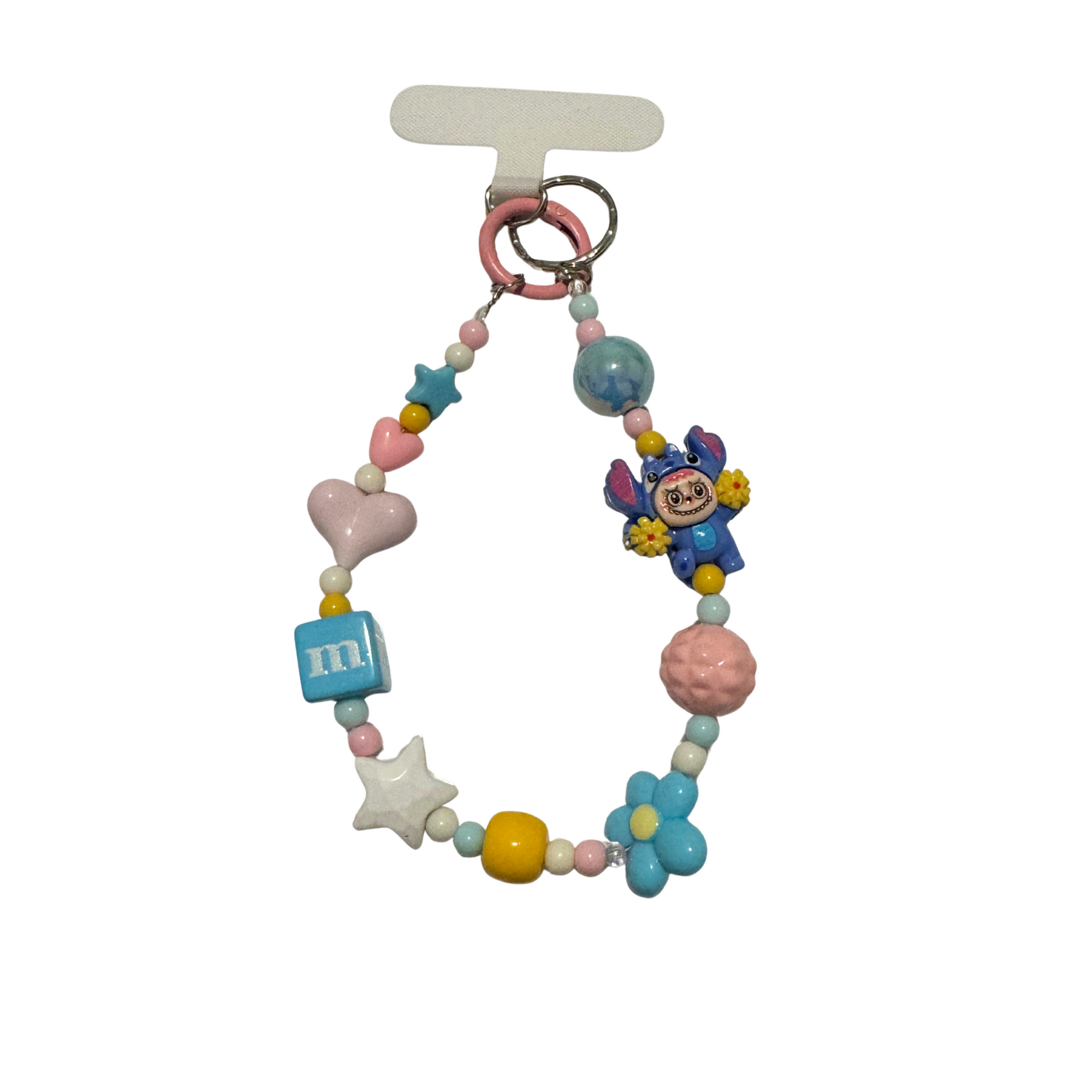 Limited edition-Phone/Key Chain wristlet strap Beads and charms-Design 6