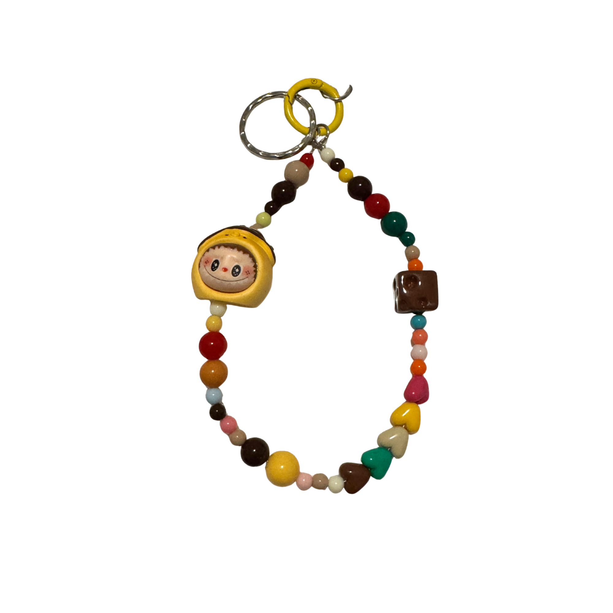Limited edition-Phone/Key Chain wristlet strap Beads and charms-Design 10