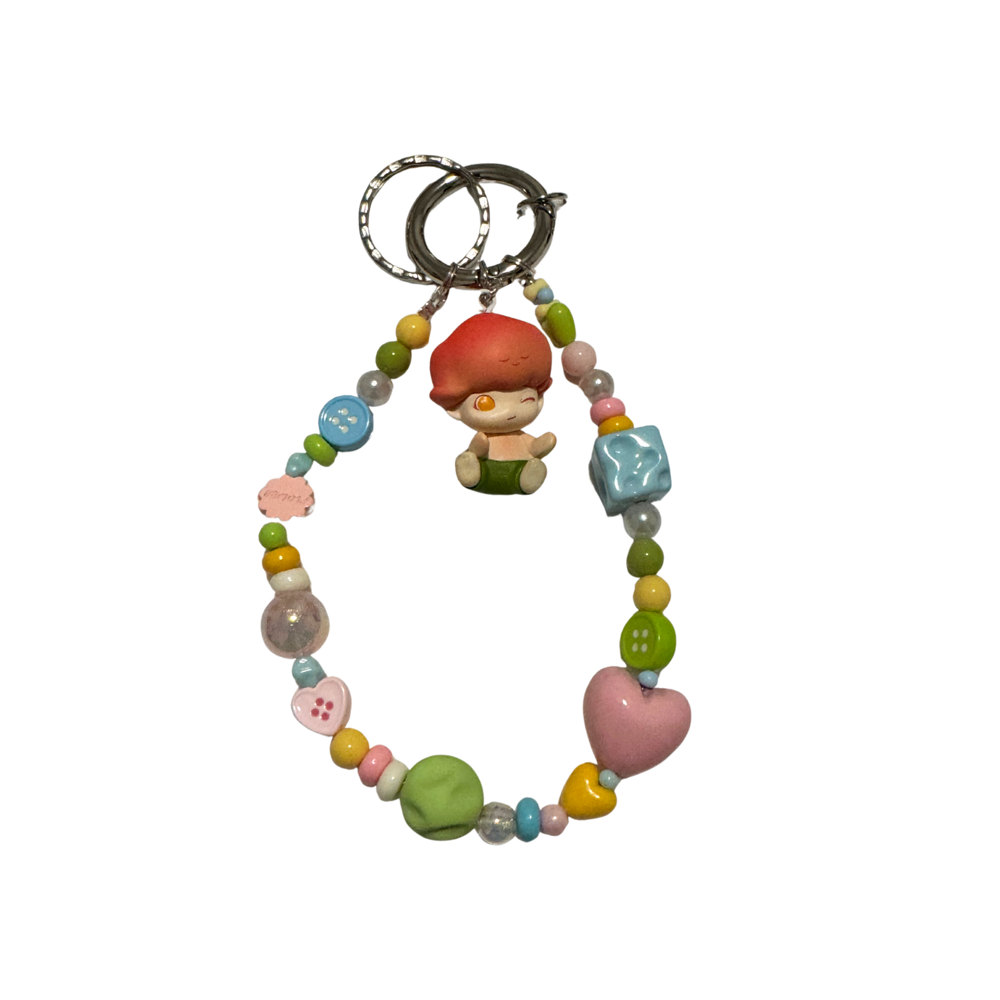 Limited edition-Phone/Key Chain wristlet strap Beads and charms-Design 9