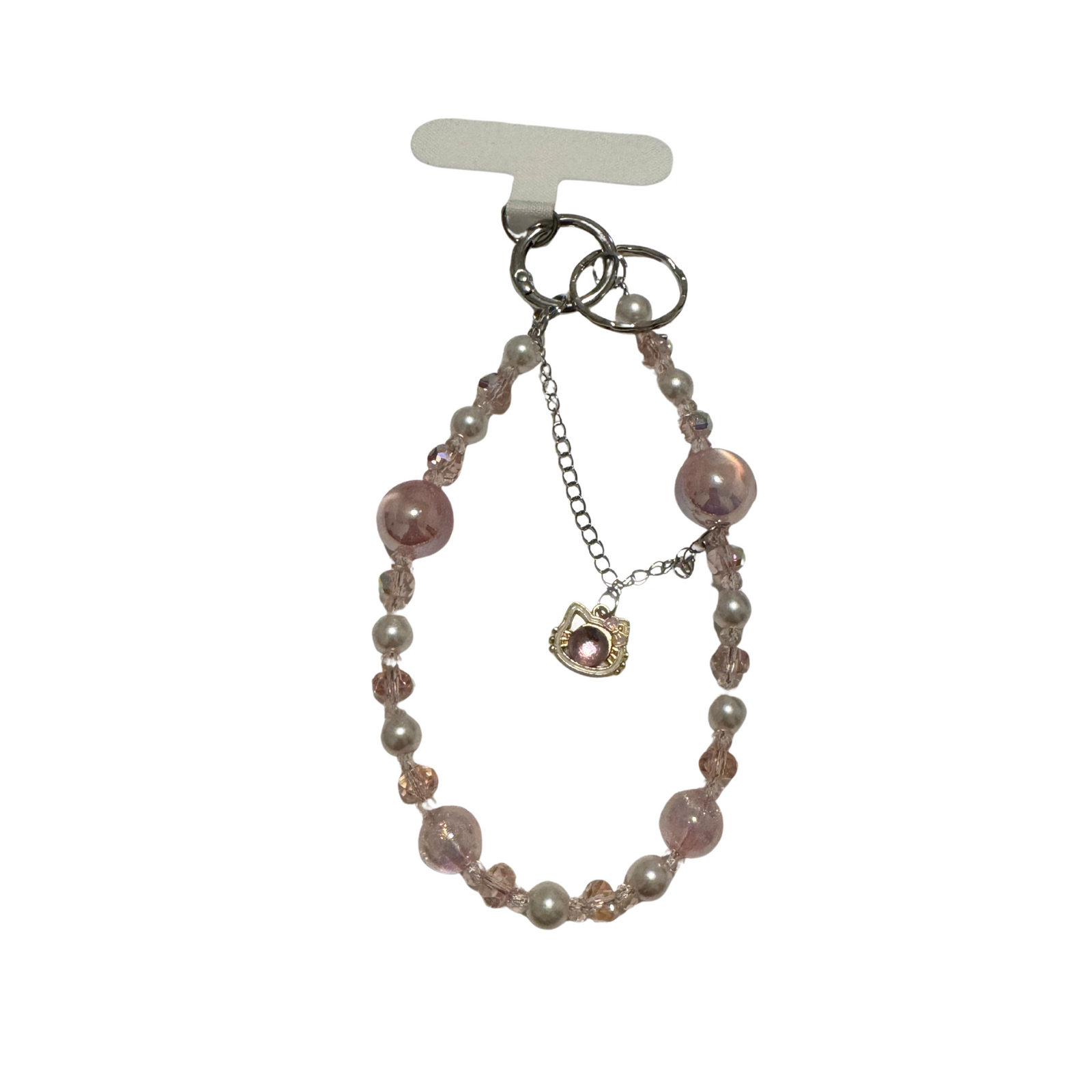 Limited edition-Phone/Key Chain wristlet strap Beads and charms-Design 15