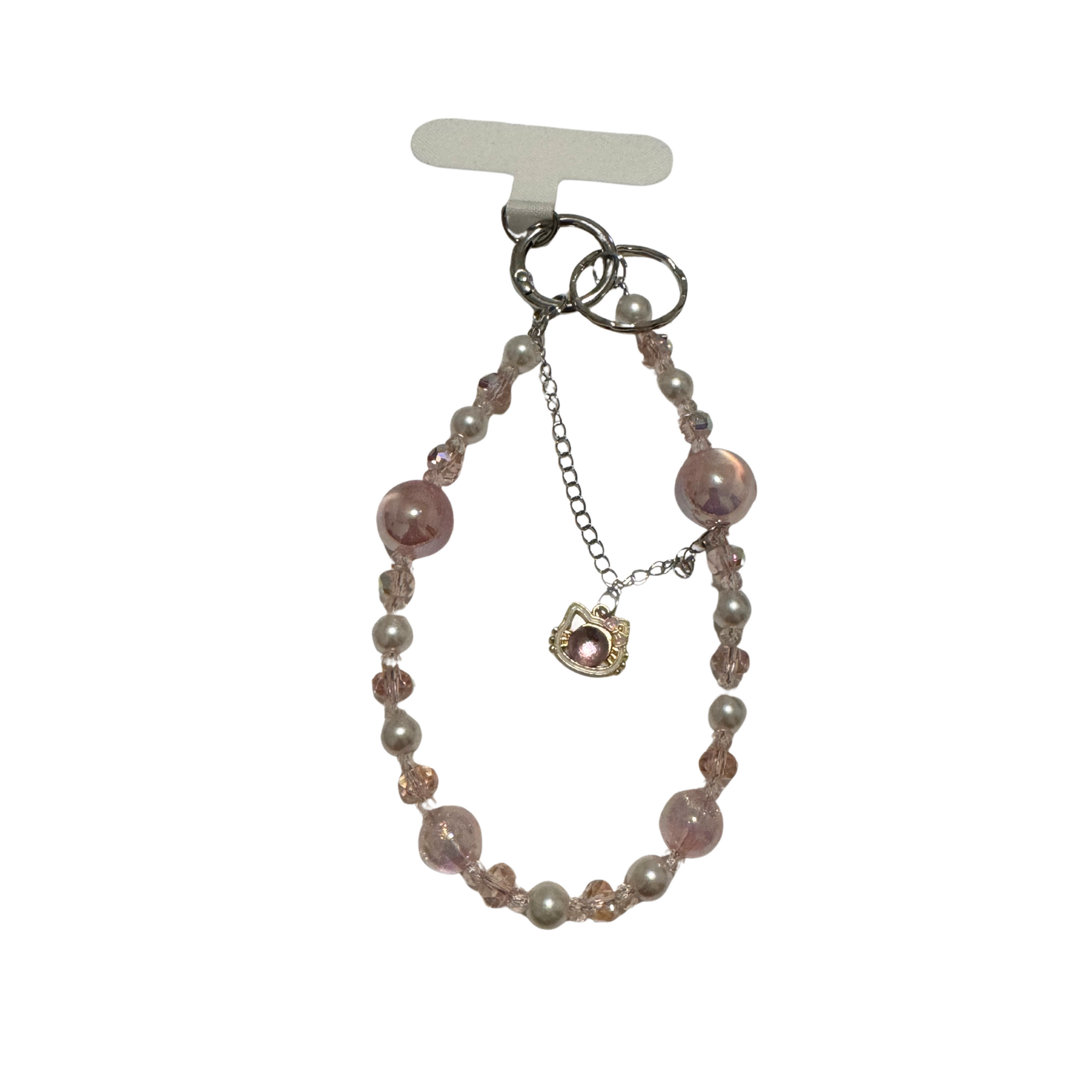 Limited edition-Phone/Key Chain wristlet strap Beads and charms-Design 15
