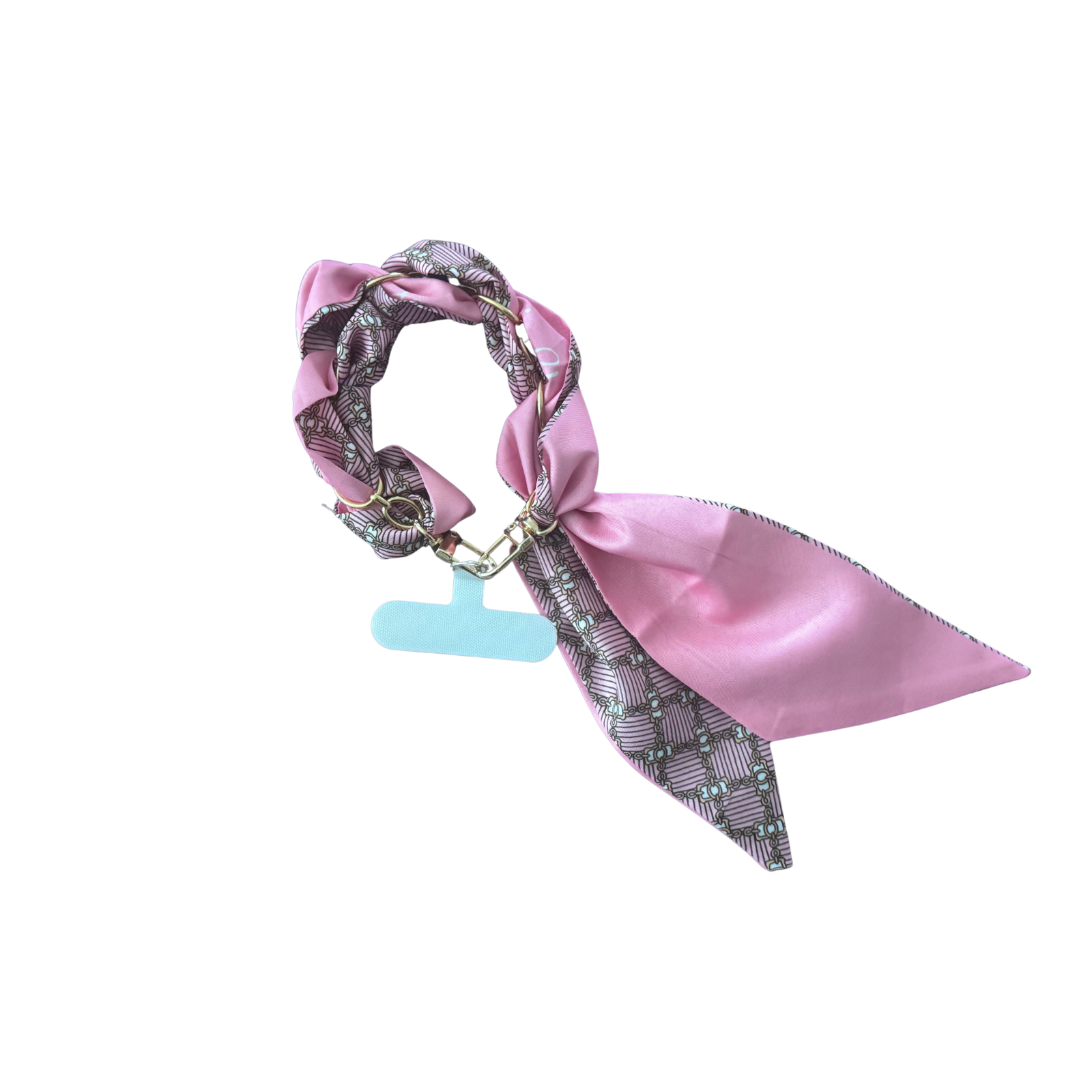 Scarf phone wristlet-Pink Vogue