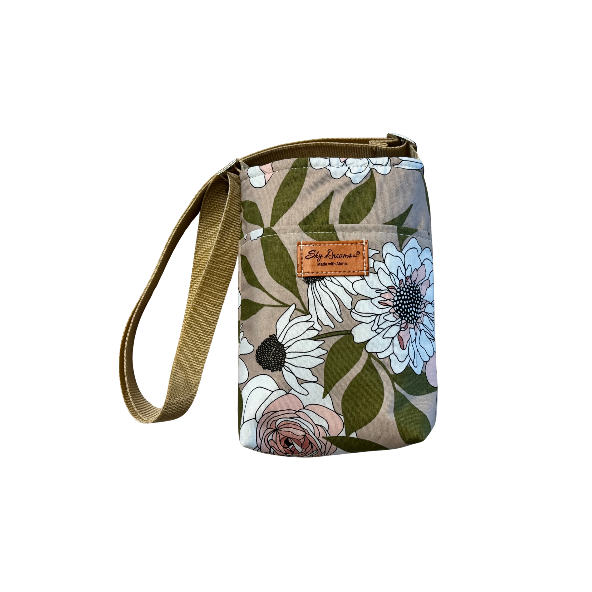 Sky Water bottle crossbody sling-Botanical Garden