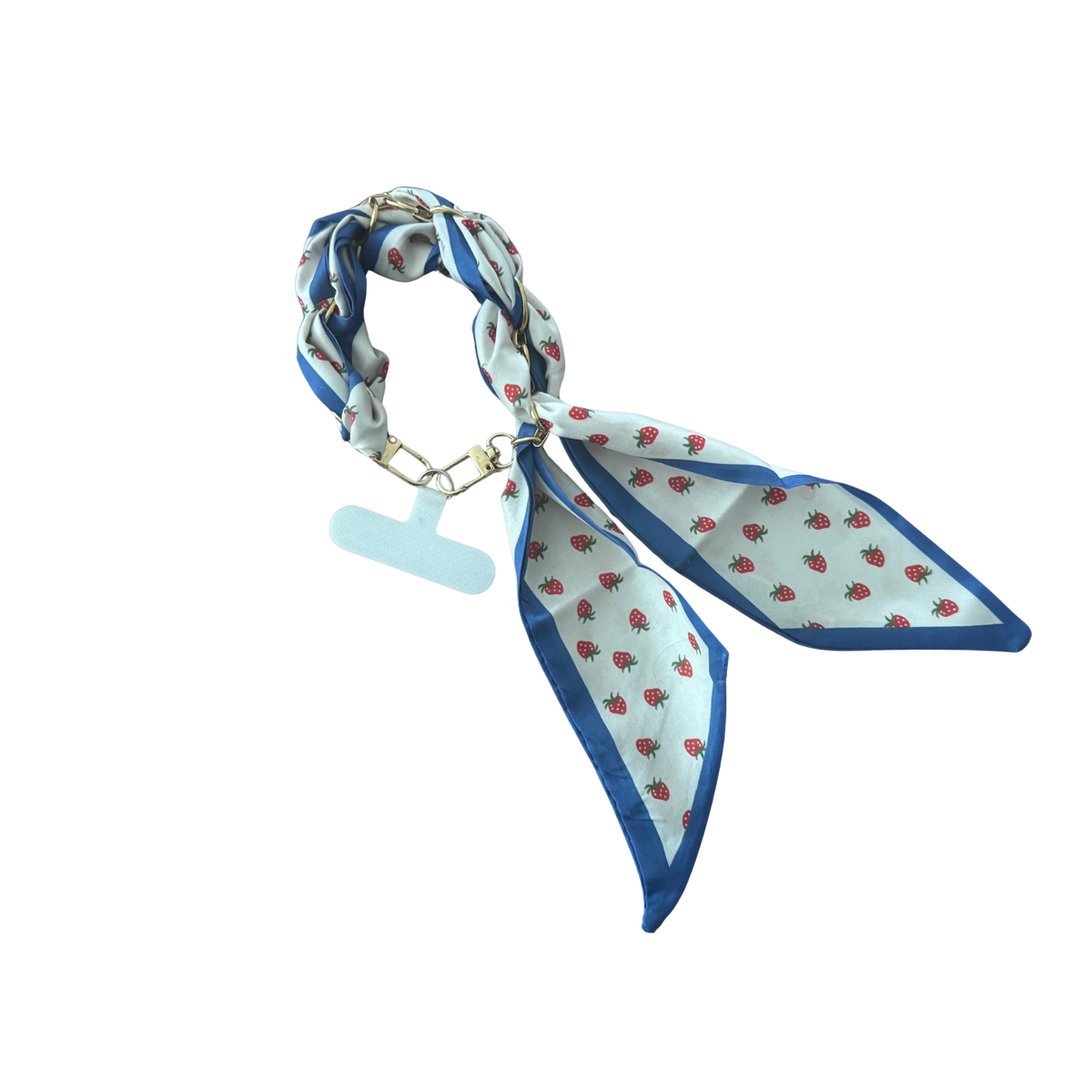 Scarf phone wristlet-Strawberry fields