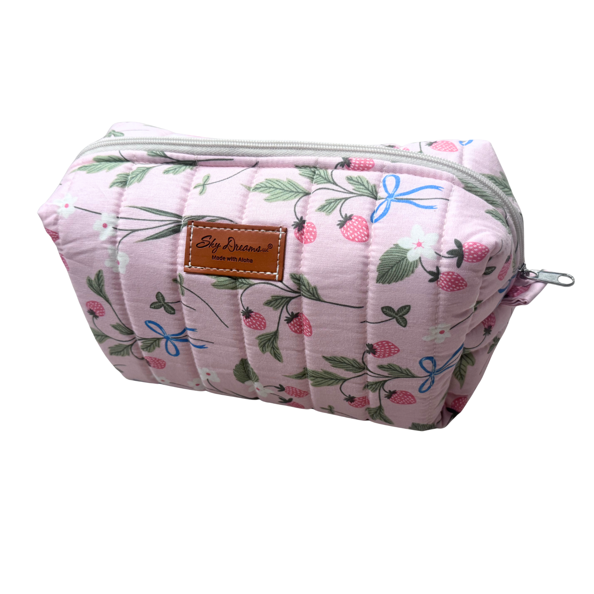 Large jet set cosmetic/toiletry bag-Strawberry fields