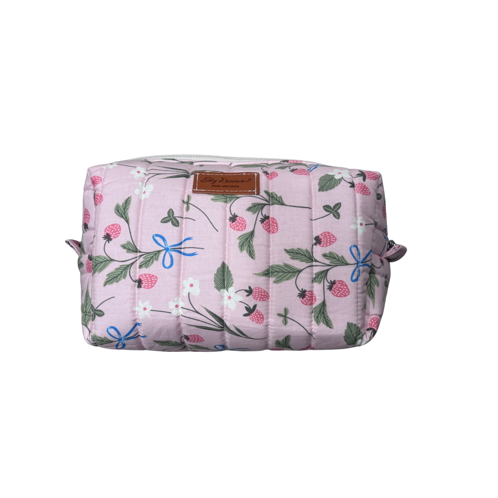 Large jet set cosmetic/toiletry bag-Strawberry fields