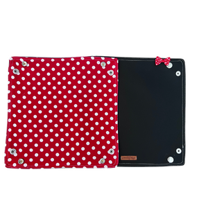 X-Large Travel Valet-Magical Collection Large Red and White Dots with Bow