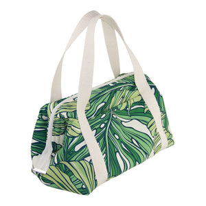 Large Insulated Toiletry/Lunch bag-Green Monstera